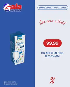 Gala MARKET katalog Šok cene - pregled Gala MARKET kataloga - važi od 30.06.2026