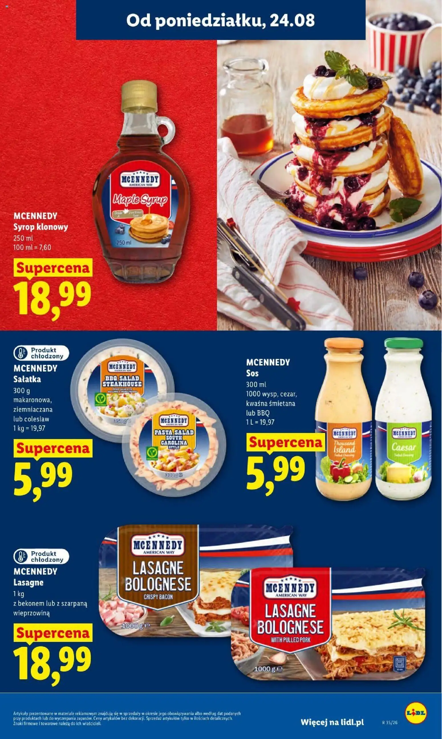 Lidl gazetka od 24.08.2026 | Strona: 55 | Produkty: Kwaśna śmietana, Syrop klonowy, Pasta, Sałatka