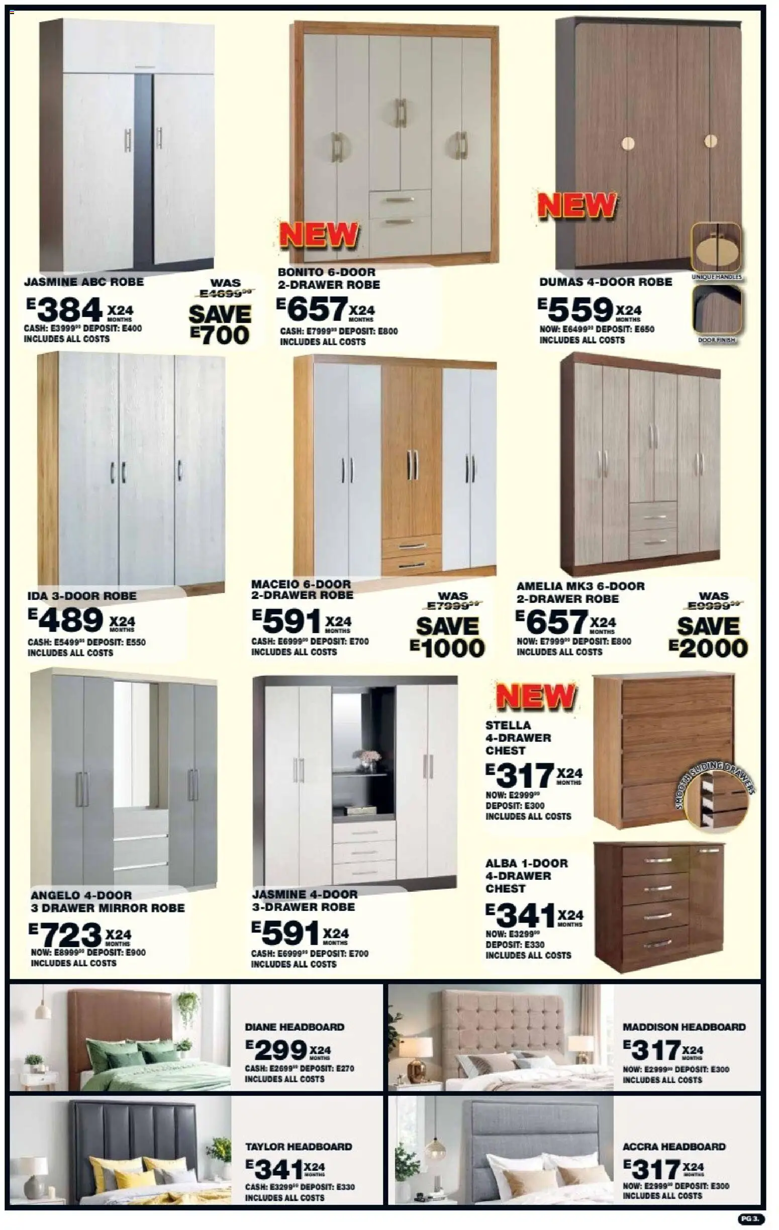 New Lewis Stores catalogue – valid from 10/08/2026 | Page: 3 | Products: Headboard, Mirror
