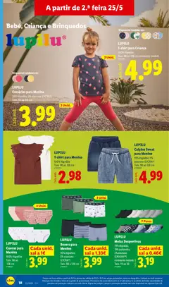 Pré-visualização LUPILU Calções Sweat para Menino, 95% Algodão, 5% elastano (LYCRA®). Tam. 98 ao 128 cm válido de 25.05.2026 | Página: 18 | Produtos: Algodão, Calções, Meias, Cuecas