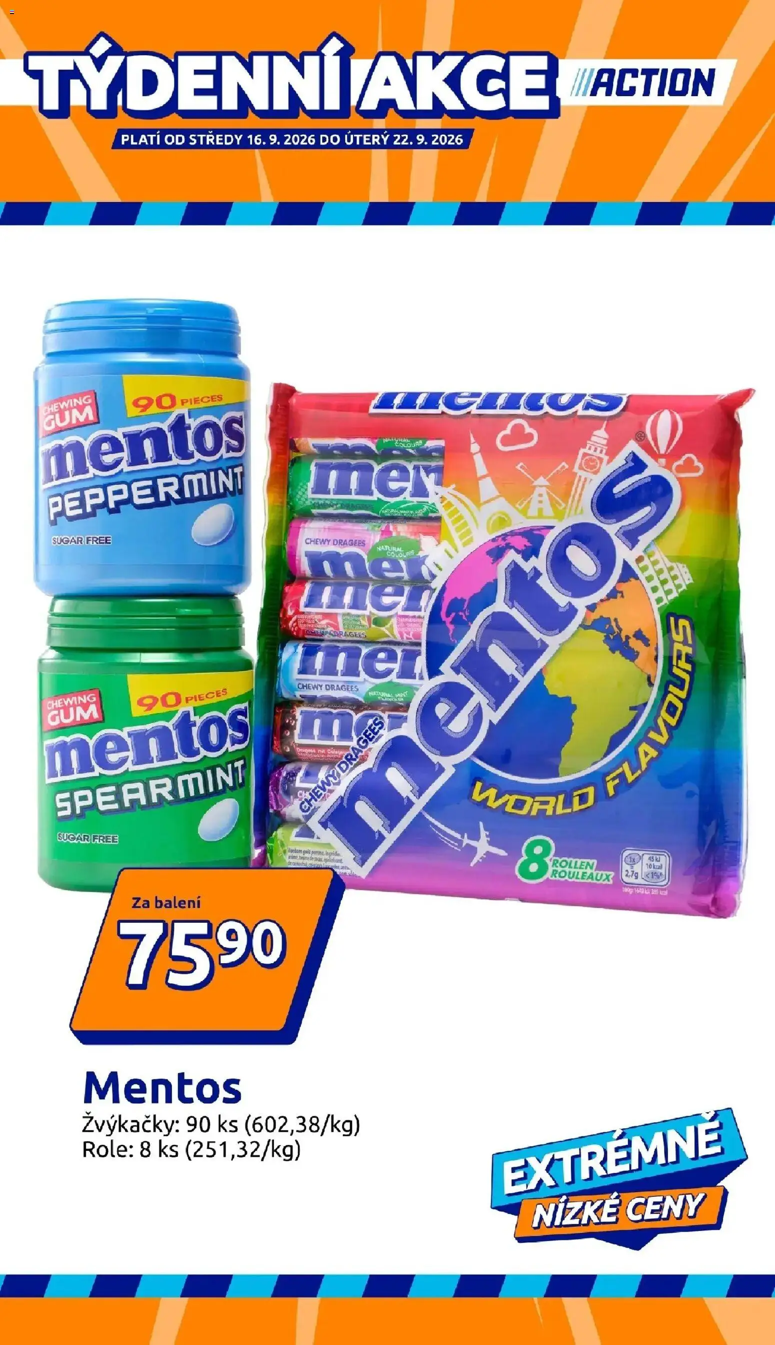 Action leták od 16.09.2026 - Akční leták online | Strana: 1 | Produkty: Žvýkačky