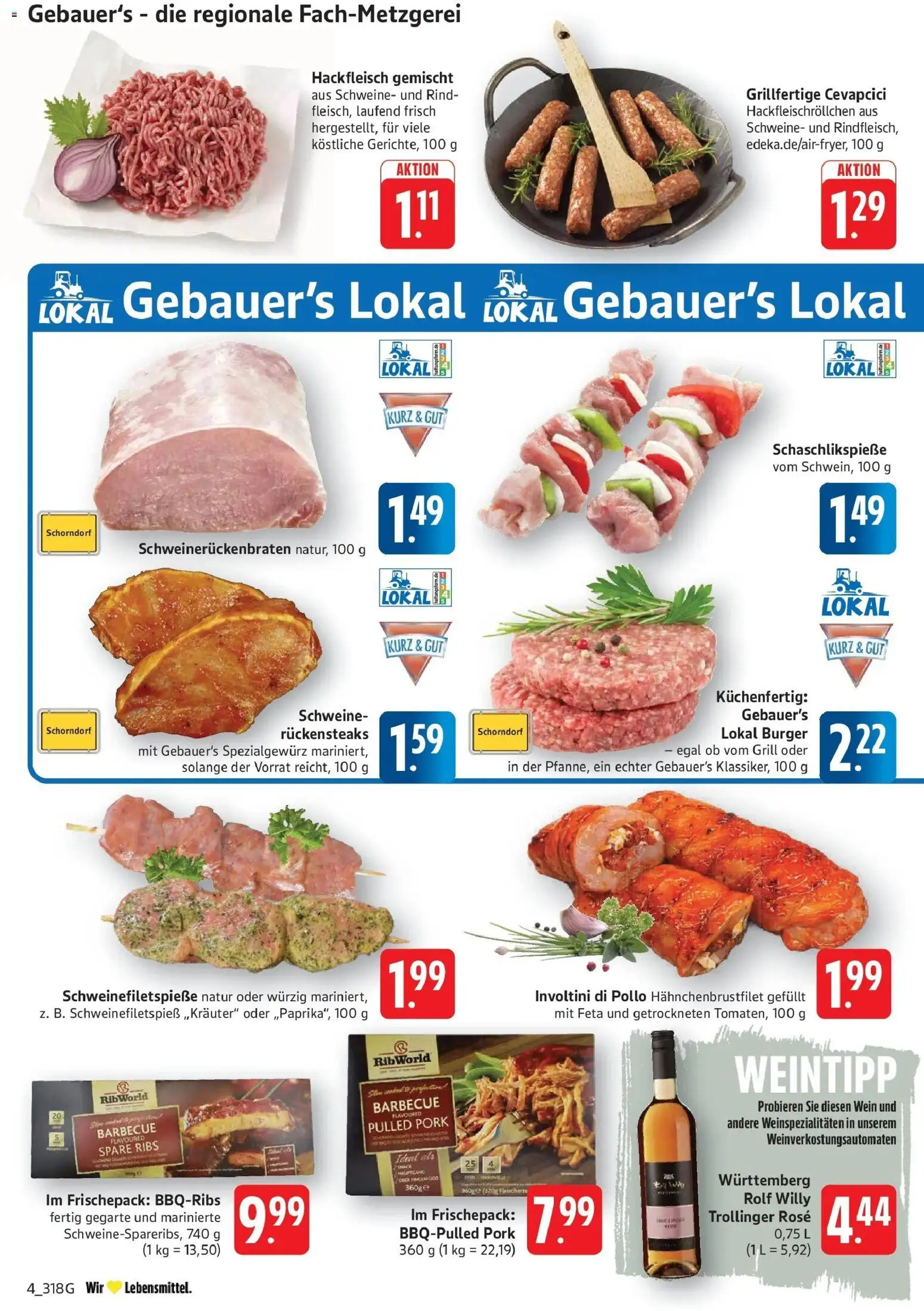 Edeka prospekt Geislingen	 – gültig ab 04.05.2026 | Seite: 6 | Produkte: Grill, Spare ribs, Cevapcici, Wein