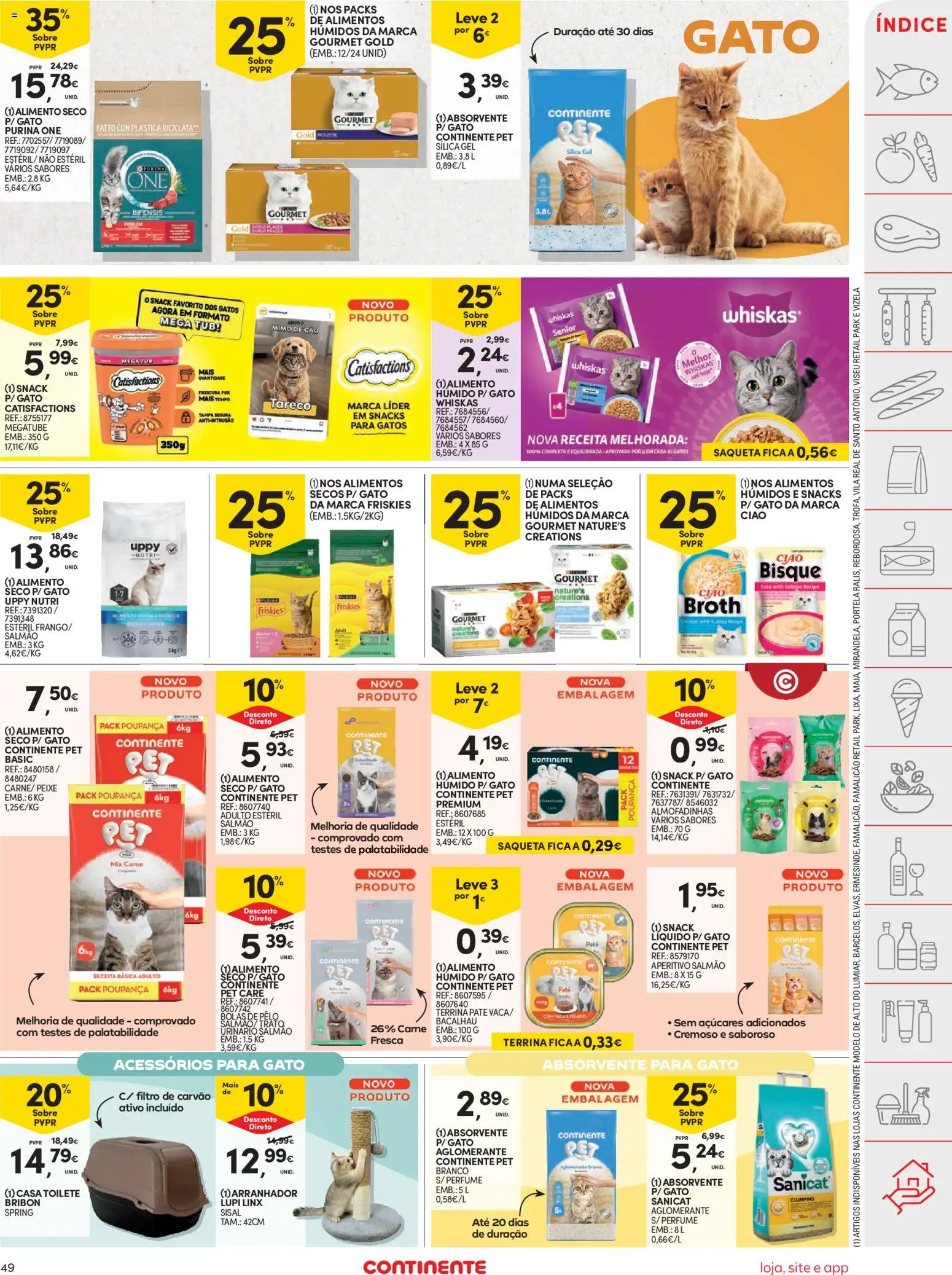 Continente folheto │ válido de 18/08/2026 | Página: 49 | Produtos: Purina one, Salmão, Snacks, Patê