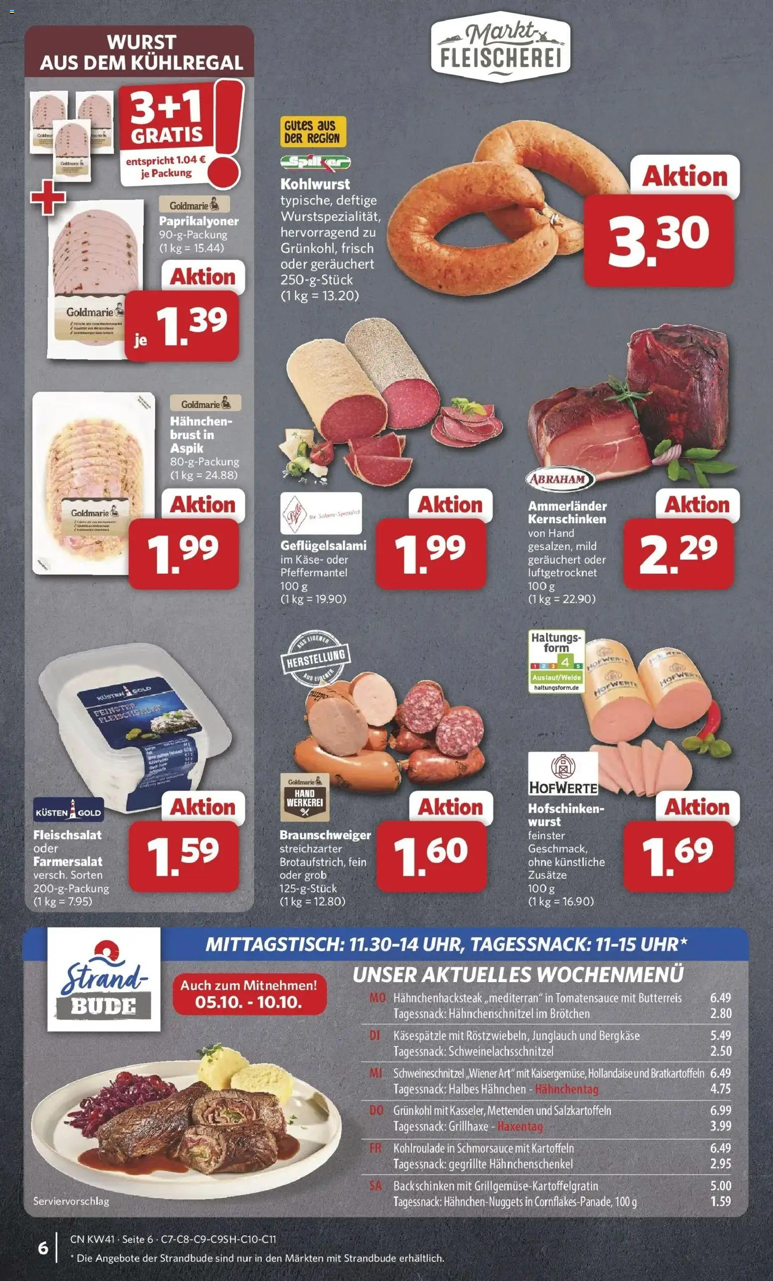 Combi Prospekt Rahden – gültig ab 05.10.2026 | Seite: 6 | Produkte: Hahnchen, Hahnchenschenkel, Käse, Kartoffeln