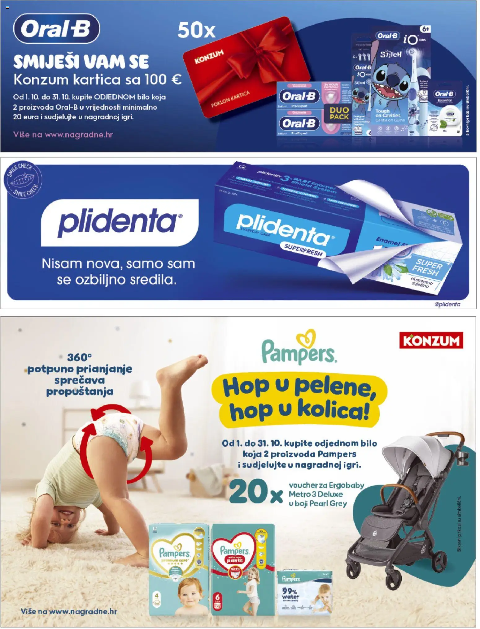 Konzum katalog | vrijedi od 07.10.2026 | Stranica: 56 | Proizvodi: Kolica, Pampers