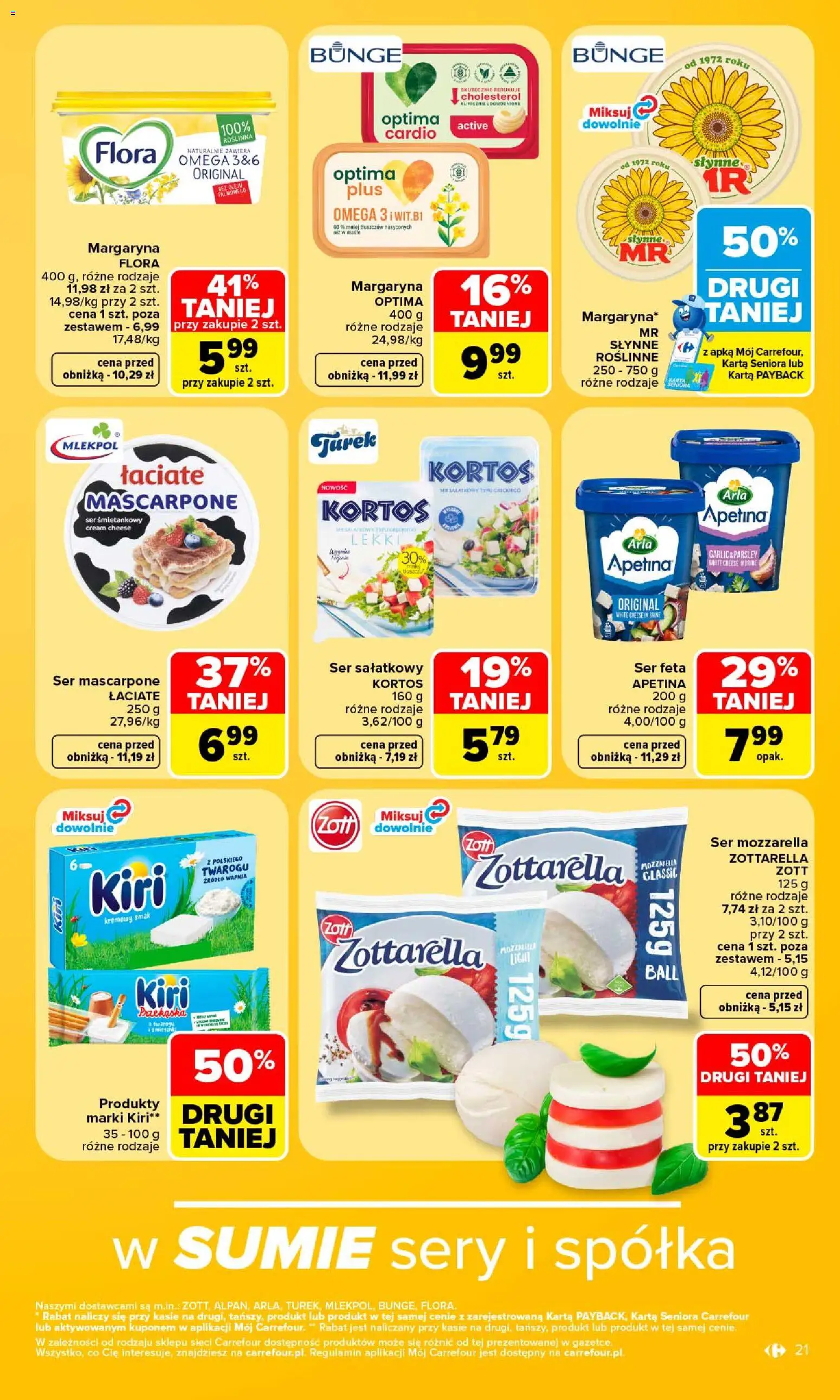 Carrefour gazetka od 24.08.2026 | Strona: 23 | Produkty: Ser śmietankowy, Cream cheese, Optima cardio, Sery