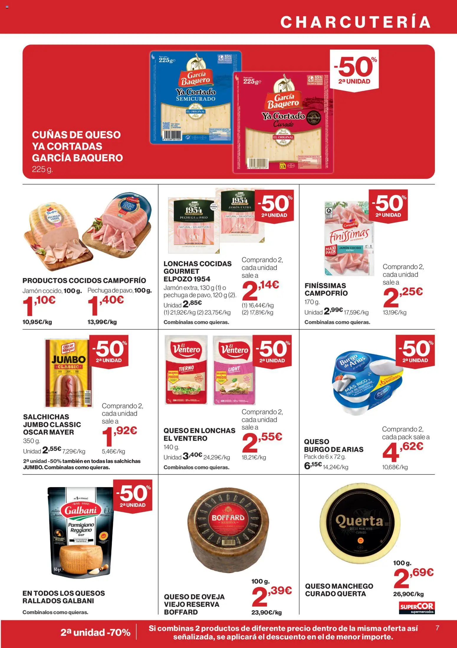 Supercor Península y Baleares │ válido desde el 21.05.2026 | Página: 7 | Productos: Queso de oveja, Queso, Jamón, Jamón cocido
