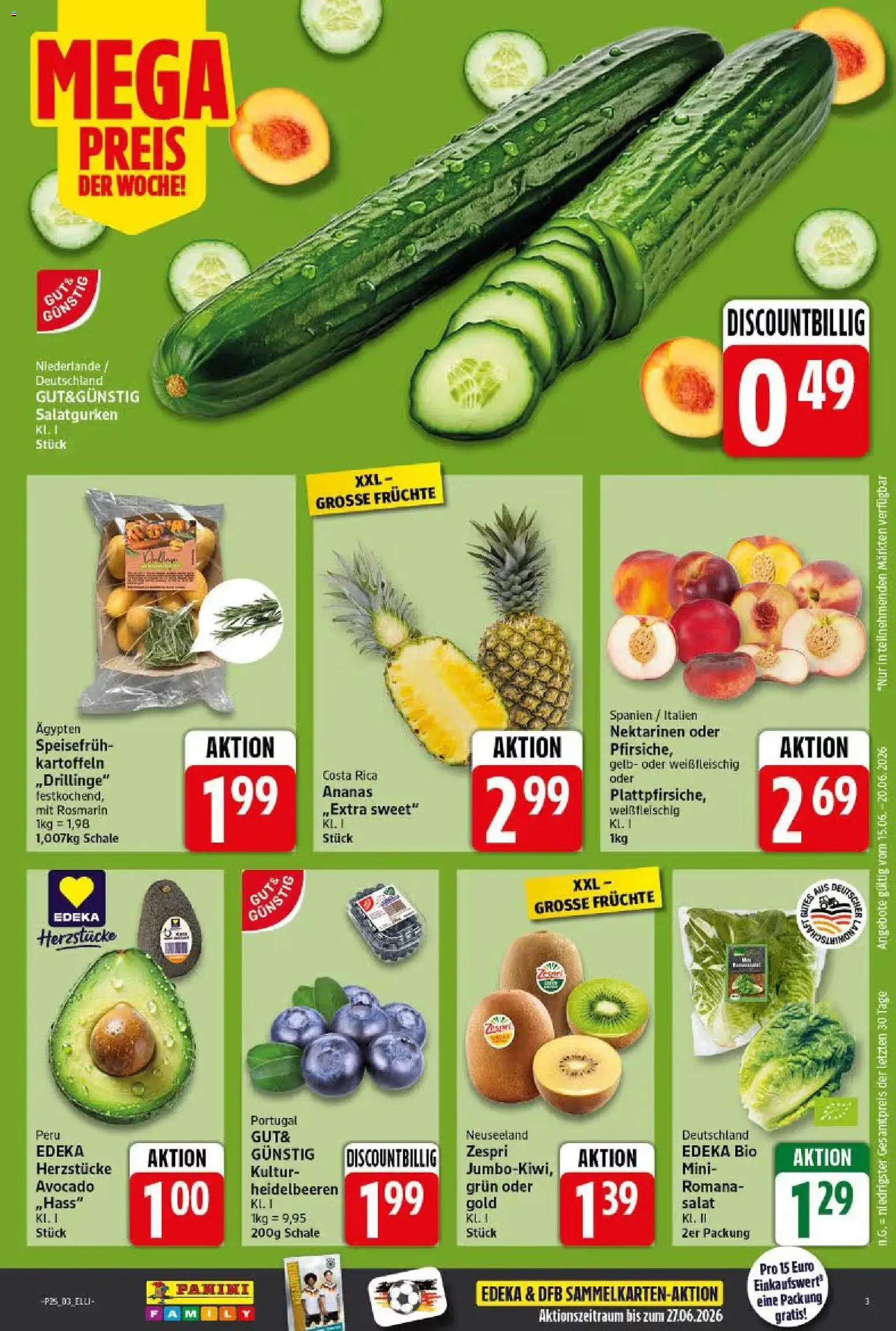 Elli Markt Prospekt Langenberg – gültig ab 15.06.2026 | Seite: 3 | Produkte: Nektarinen, Avocado, Kartoffeln, Salat