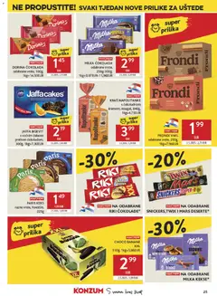 Konzum Katalog - Pregled kataloga iz trgovine Konzum, vrijedi od 15.07.2026 | Stranica: 25 | Proizvodi: Keks, Napolitanke, Milka, Kakao
