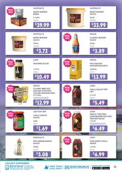 Preview of Bestway - Offers valid from 09/10/2026 | Page: 15 | Products: Burger, Sweet chilli sauce, Drinks, Mustard