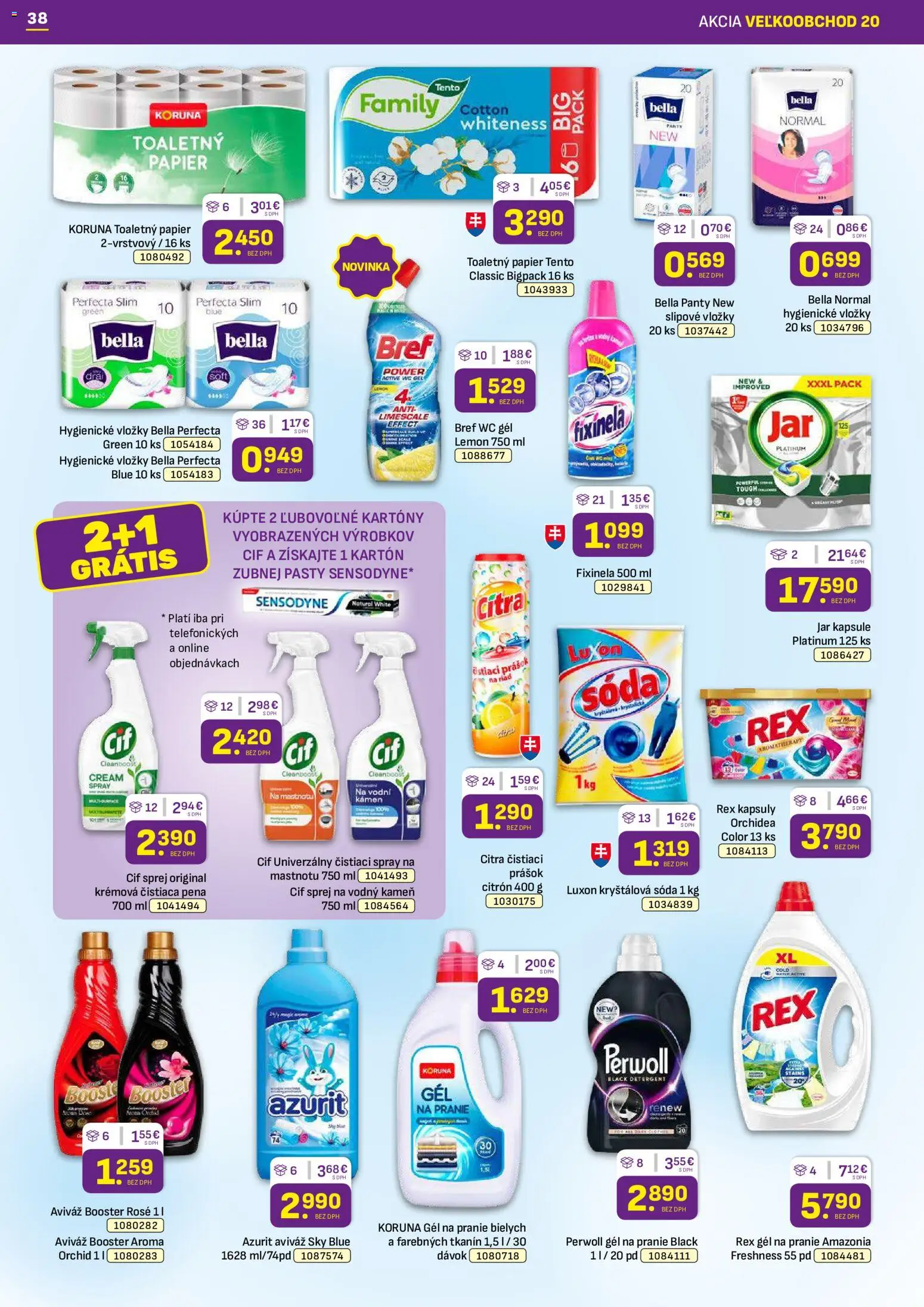 Nové Libex akcie – leták je platný od 05.10.2026 | Strana: 38 | Produkty: Watch, Orchidea, Pena