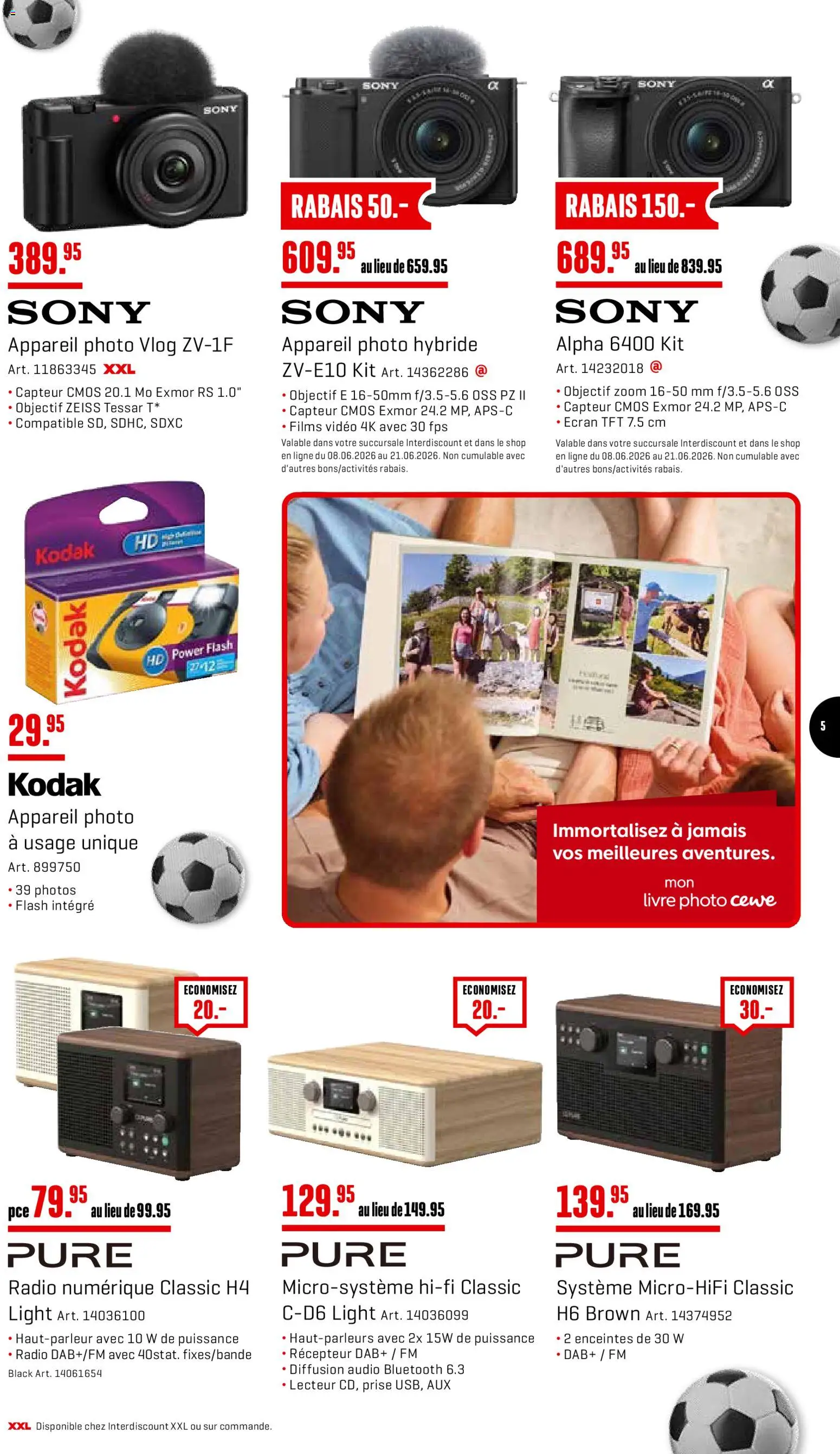 Interdiscount aktionen FR – gültig ab 08.06.2026 | Seite: 5 | Produkte: Audio, Video, Hifi, Sony