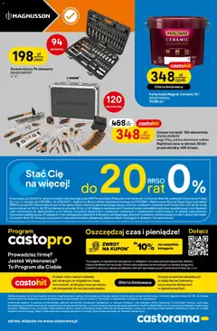 Pogląd oferty "Castorama gazetka" - ważna od 16.09.2026 | Strona: 32 | Produkty: Fernet, Waga, Zestaw narzędzi, Zestaw kluczy