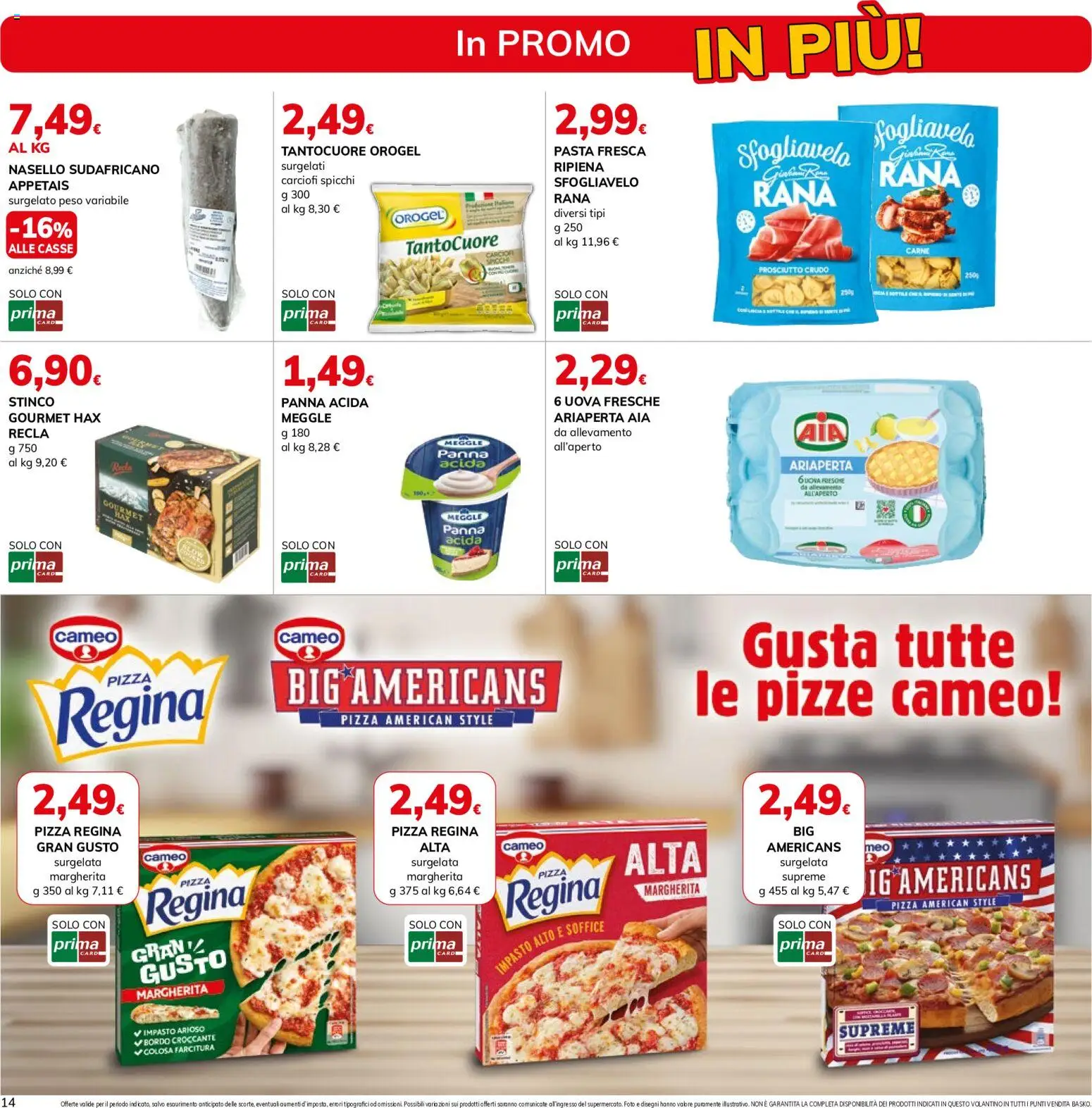 Volantino Basko del 15/09/2026 | Pagina: 14 | Prodotti: Pizza, Panna acida, Panna, Nasello