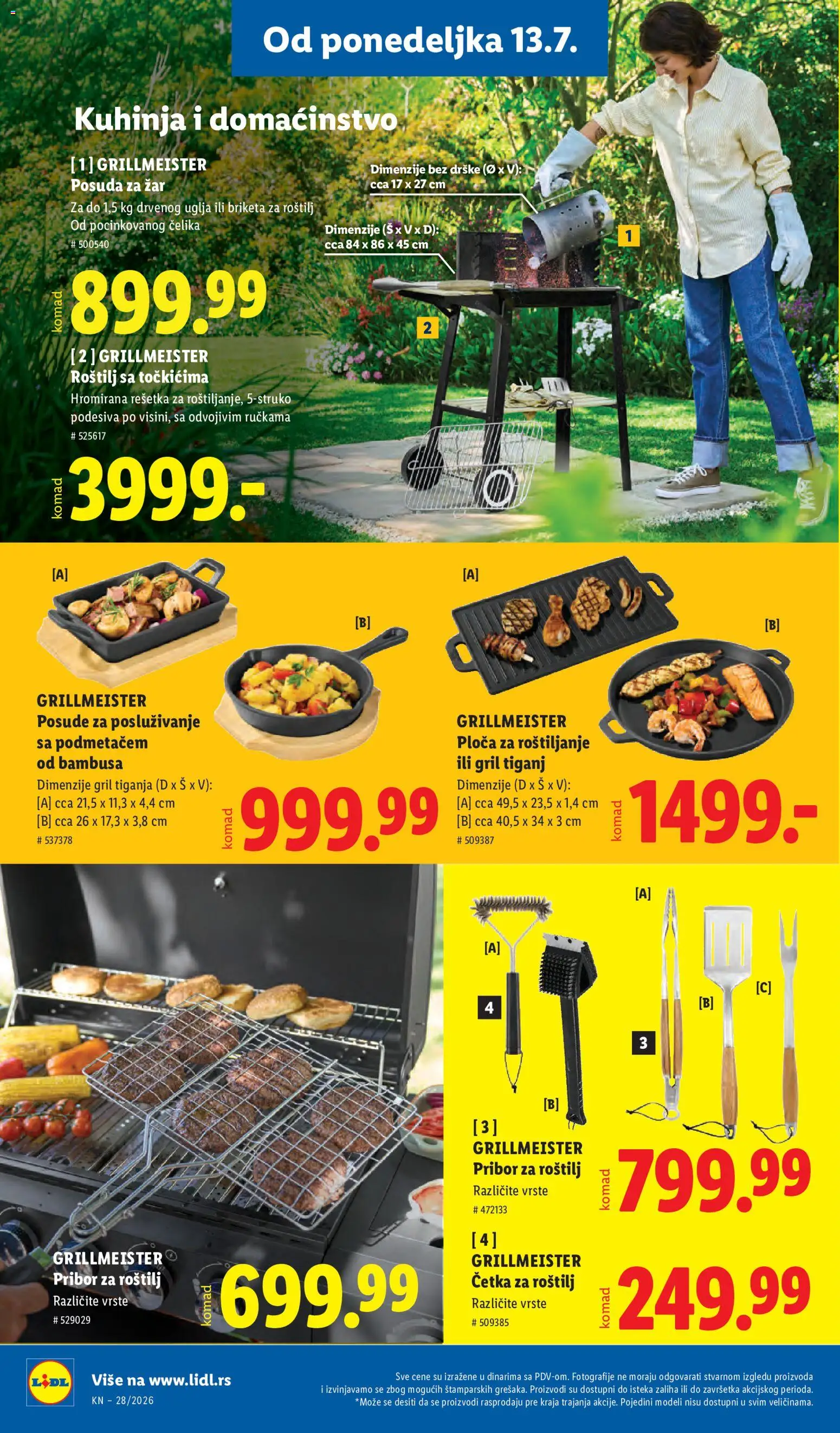 Lidl katalog - važi od 09.07.2026 | Strana: 82 | Proizvode: Rešetka, Četka, Tiganj, Roštilj
