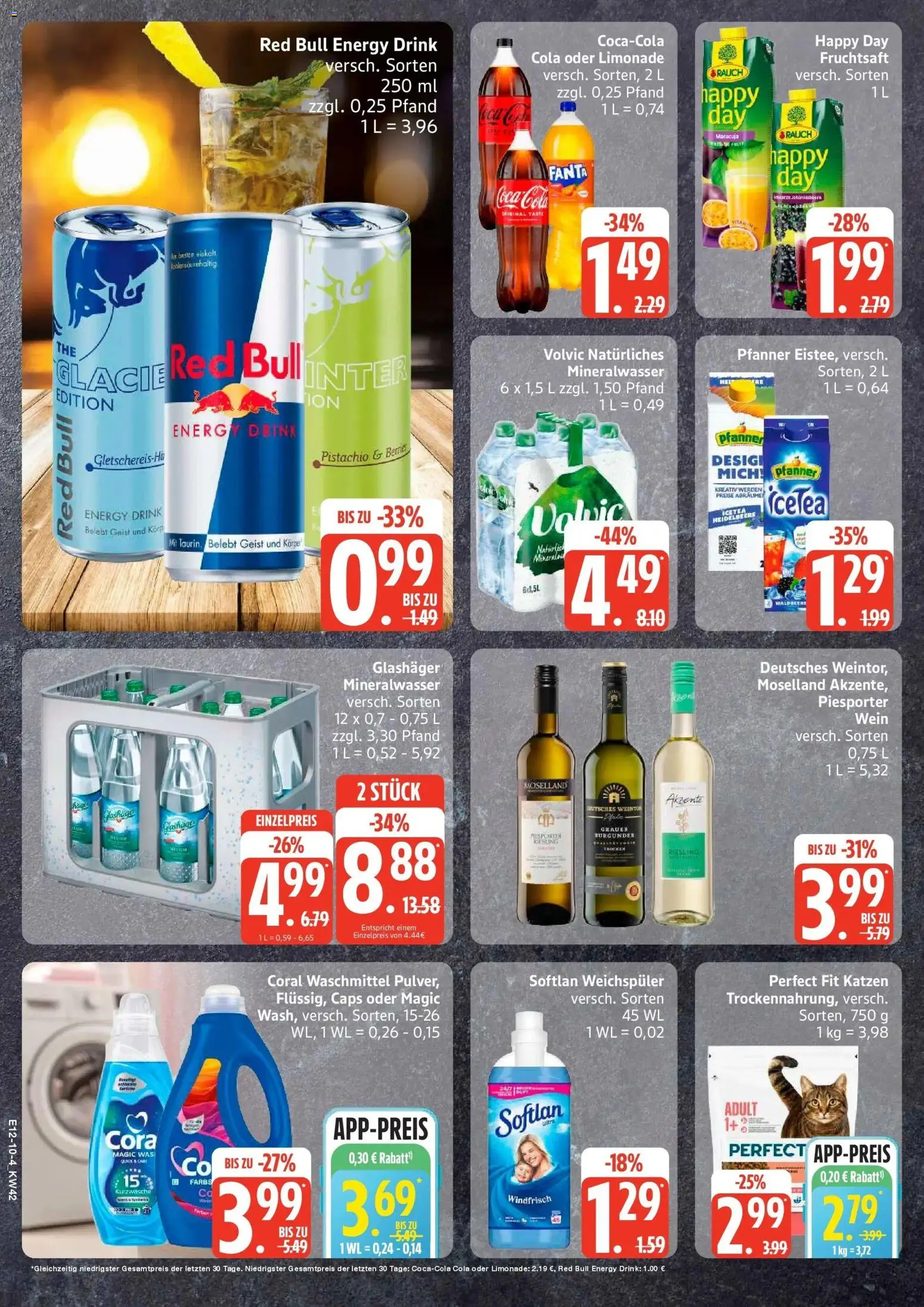Edeka Prospekt Rostock-Gehlsdorf (ab 12.10.2026) » Angebote Online | Seite: 10 | Produkte: Cola, Wein, Volvic, Fruchtsaft