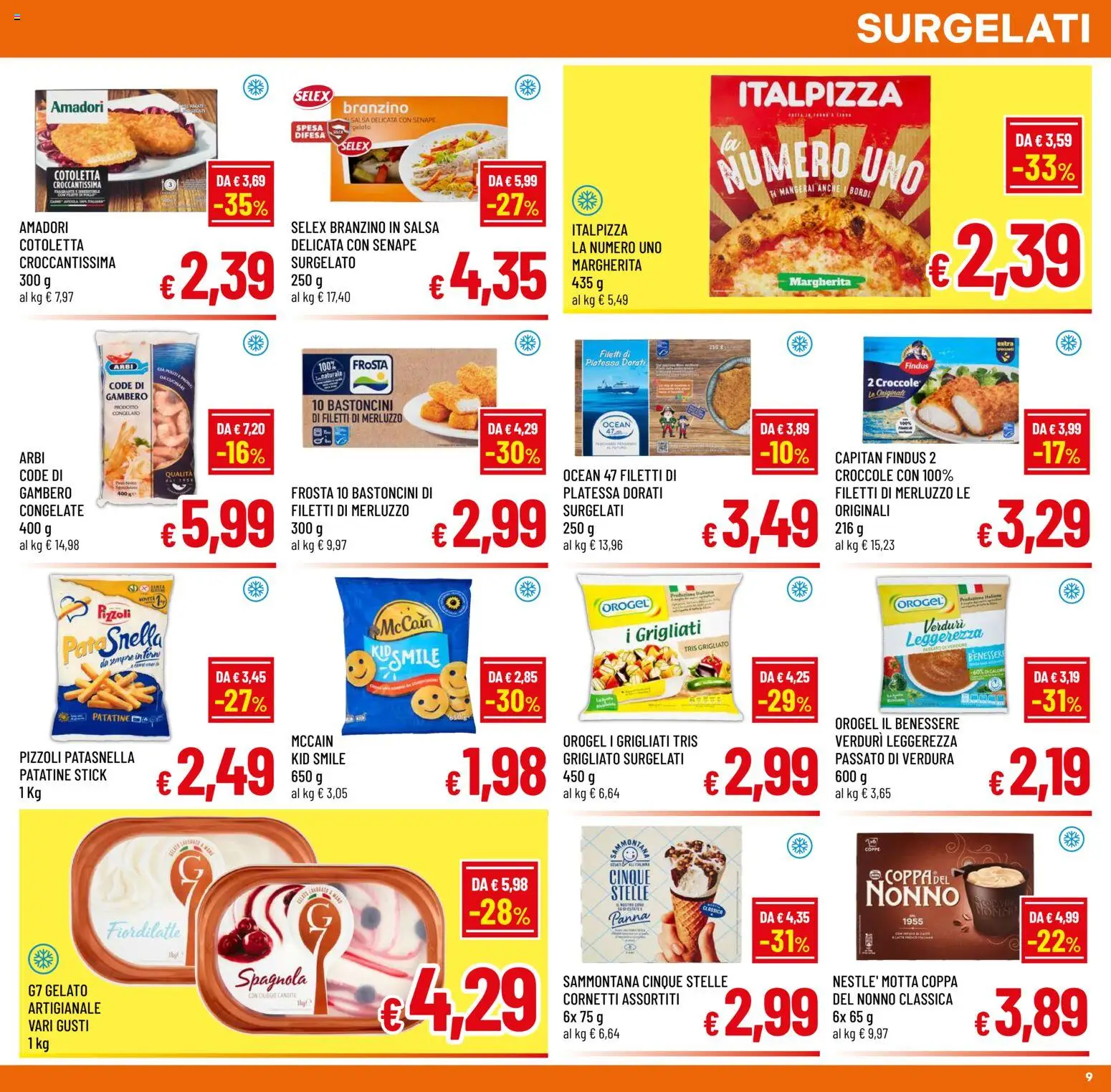 Volantino A&O del 27.05.2026 | Pagina: 9 | Prodotti: Patatine, Branzino, Salsa, Senape