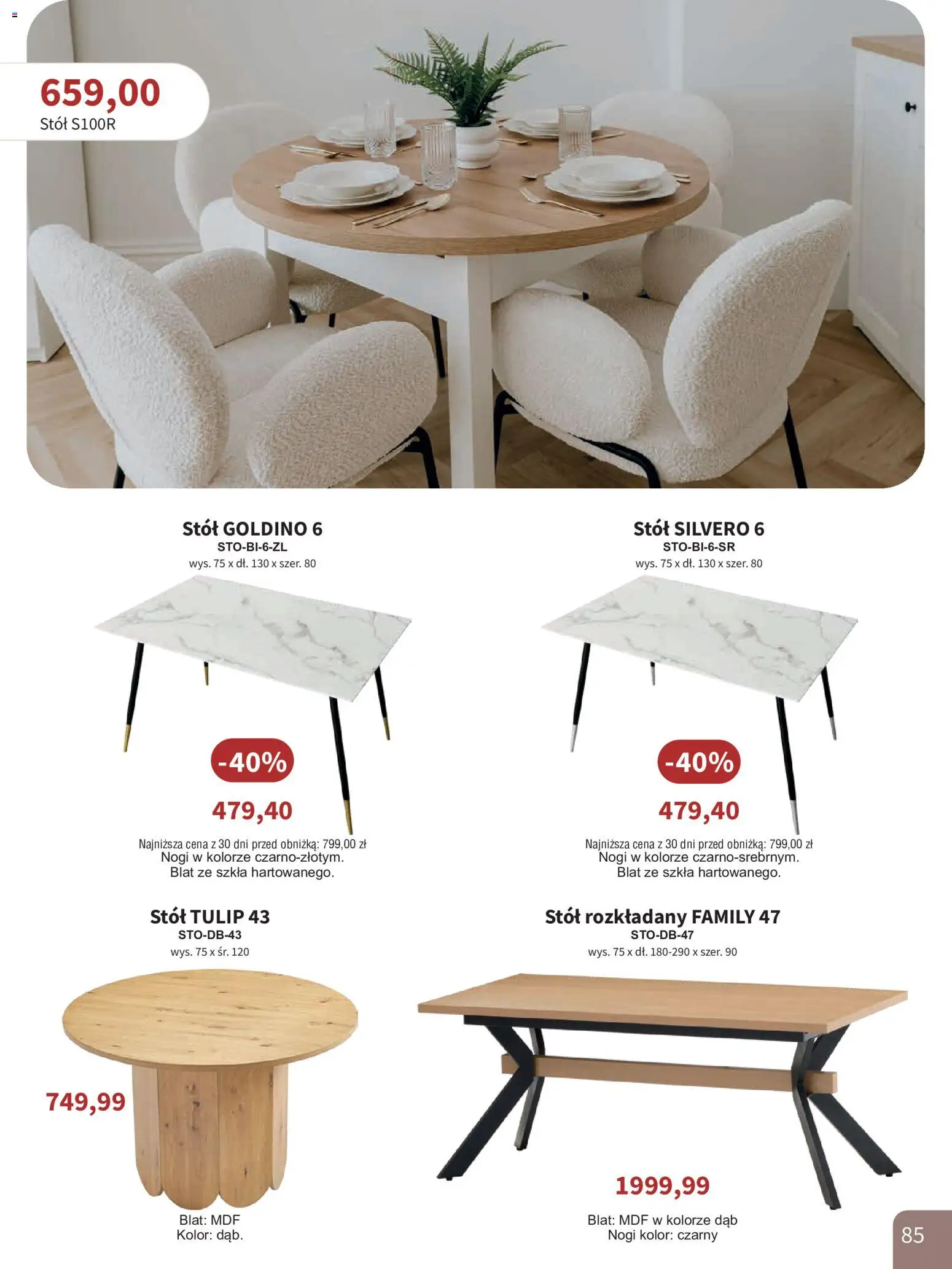 Bodzio Katalog od 01.08.2026 | Strona: 85 | Produkty: Stół