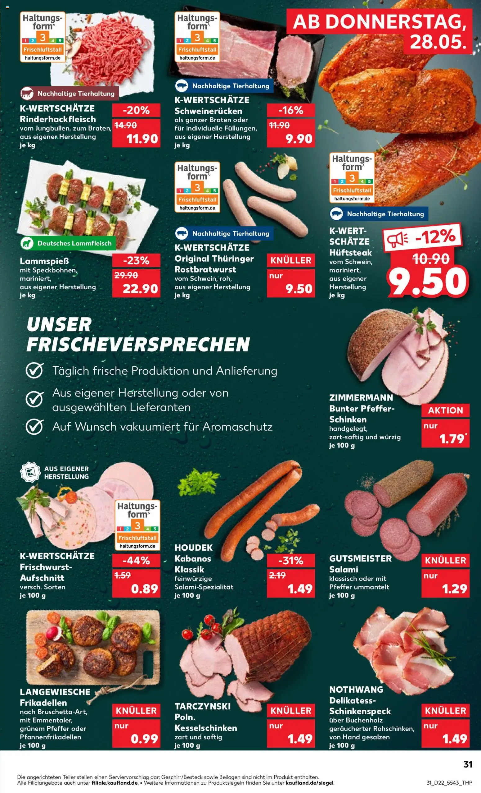 Kaufland Prospekt Köln – gültig ab 28.05.2026 | Seite: 31 | Produkte: Pfeffer, Salami, Schinken, Steak