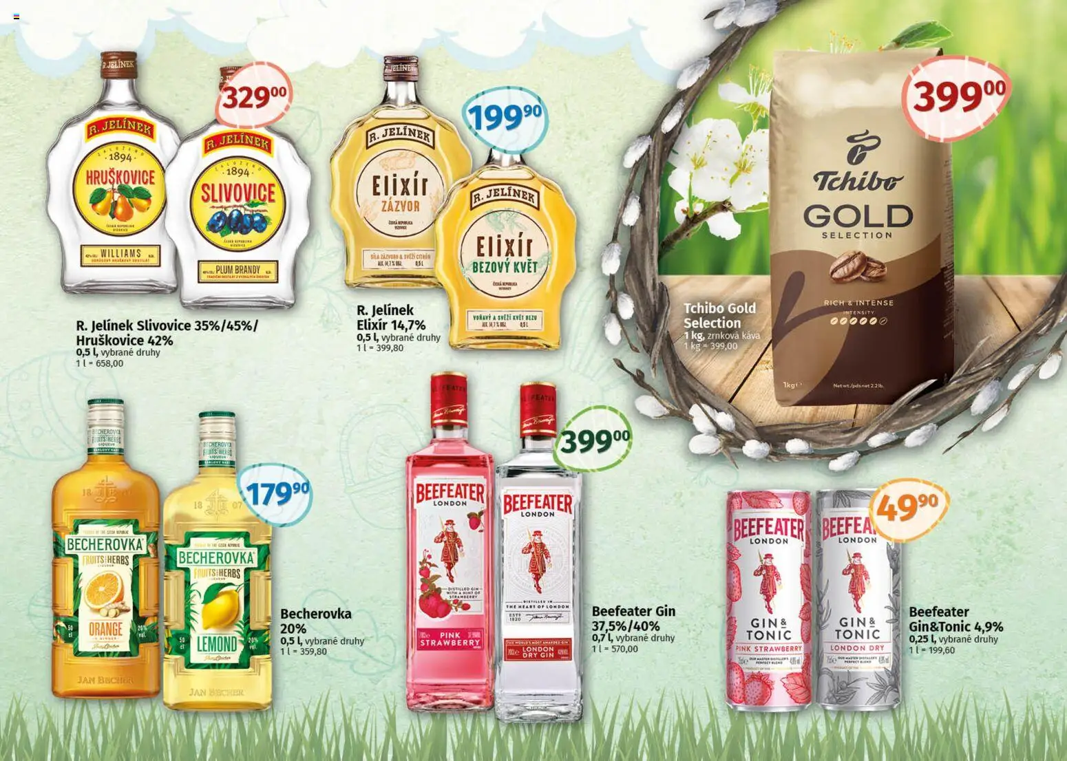 Coop leták - Delikates Velikonoce od 18.03.2026 | Strana: 5 | Produkty: Tonic, Zrnková káva, Becherovka, Dry gin