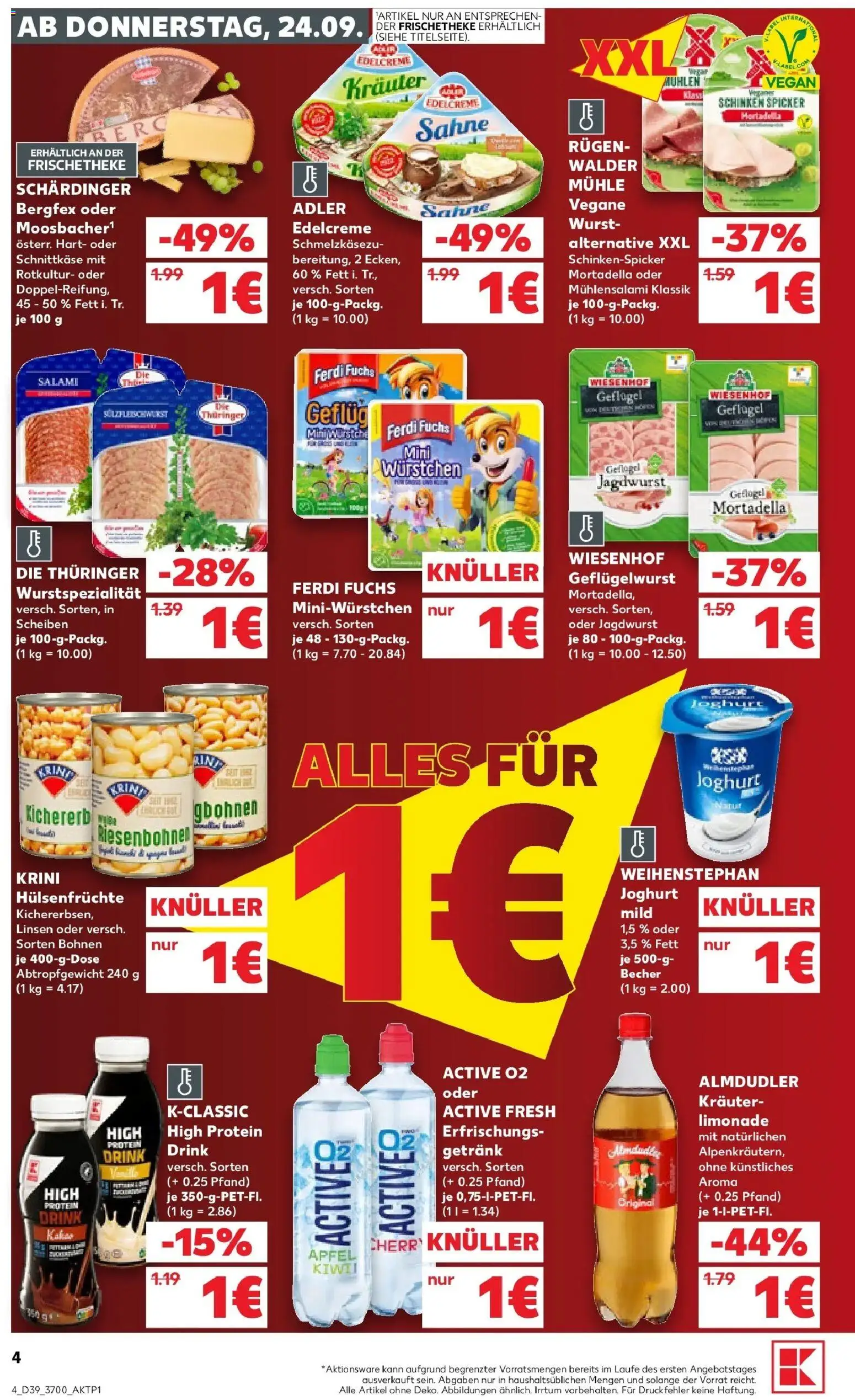 Prospekt Kaufland ab 21.09.2026 » Angebote Online zum Blättern | Seite: 7 | Produkte: Äpfel, Limonade, Salami, Sahne