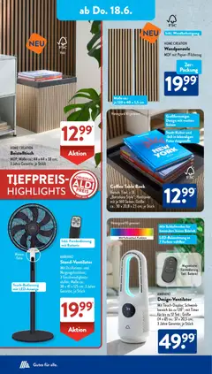 Aldi Süd Prospekt ab 15.06.2026 gültig | Seite: 8 | Produkte: Beistelltisch, Batterie, Home creation
