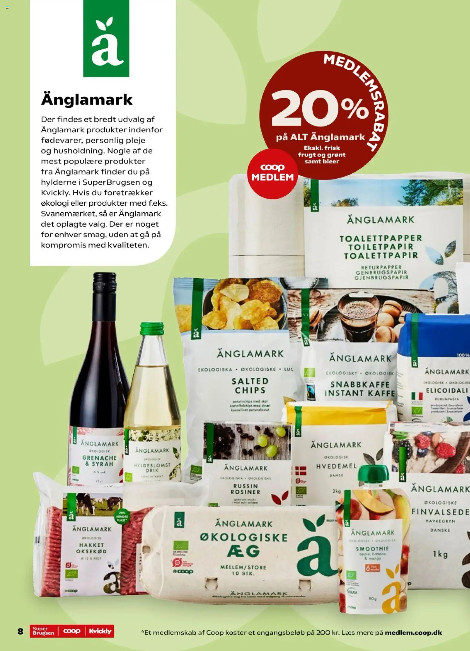 Super Brugsen tilbudsavis – gyldig fra 28/08/2026 | Side: 8 | Produkter: Mango, Oksekød, Rosiner, Smoothie