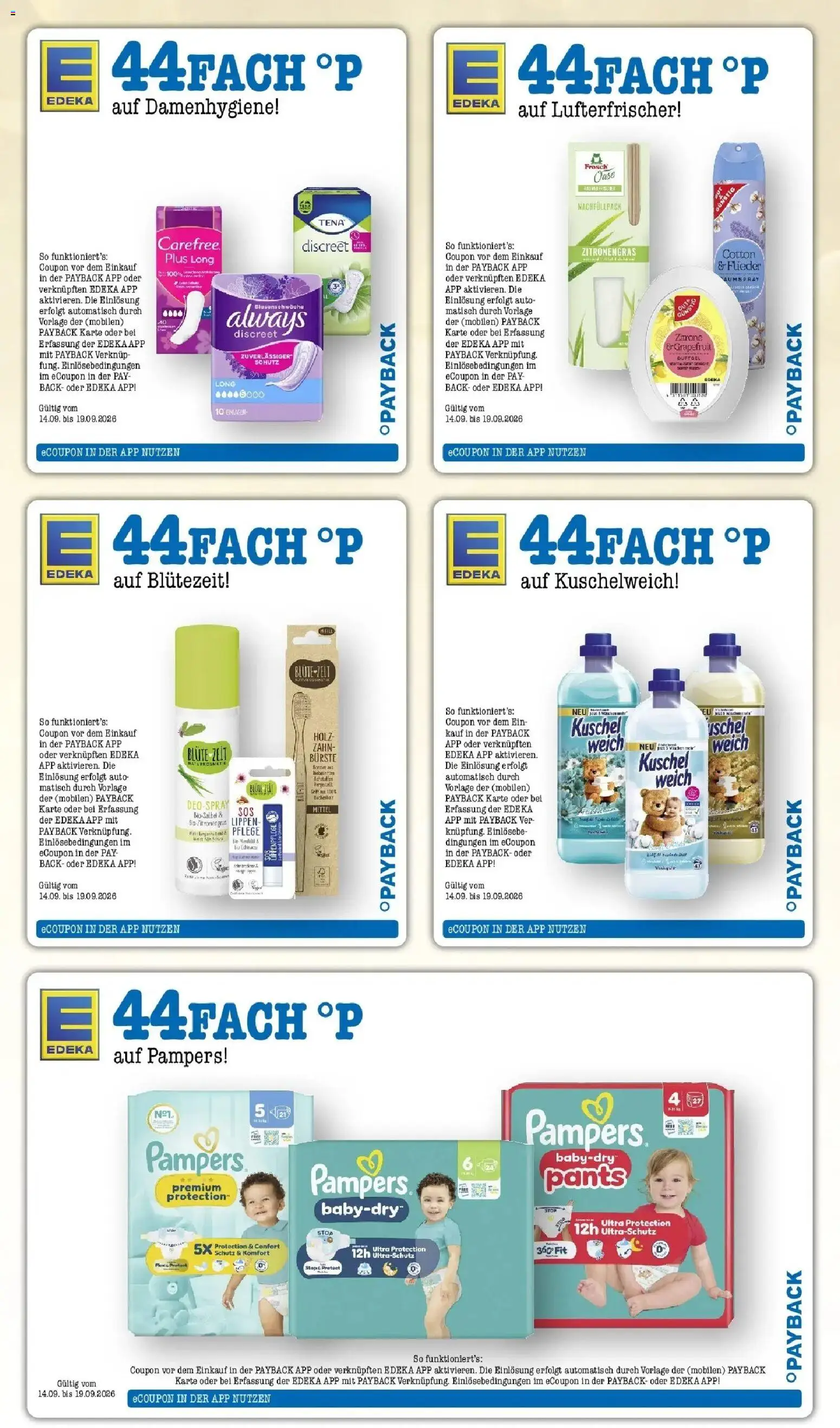 E center Prospekt Kuppenheim-Oberndorf (ab 14.09.2026) zum Blättern | Seite: 86 | Produkte: Zitronengras, Kuschelweich, Zitrone, Deospray