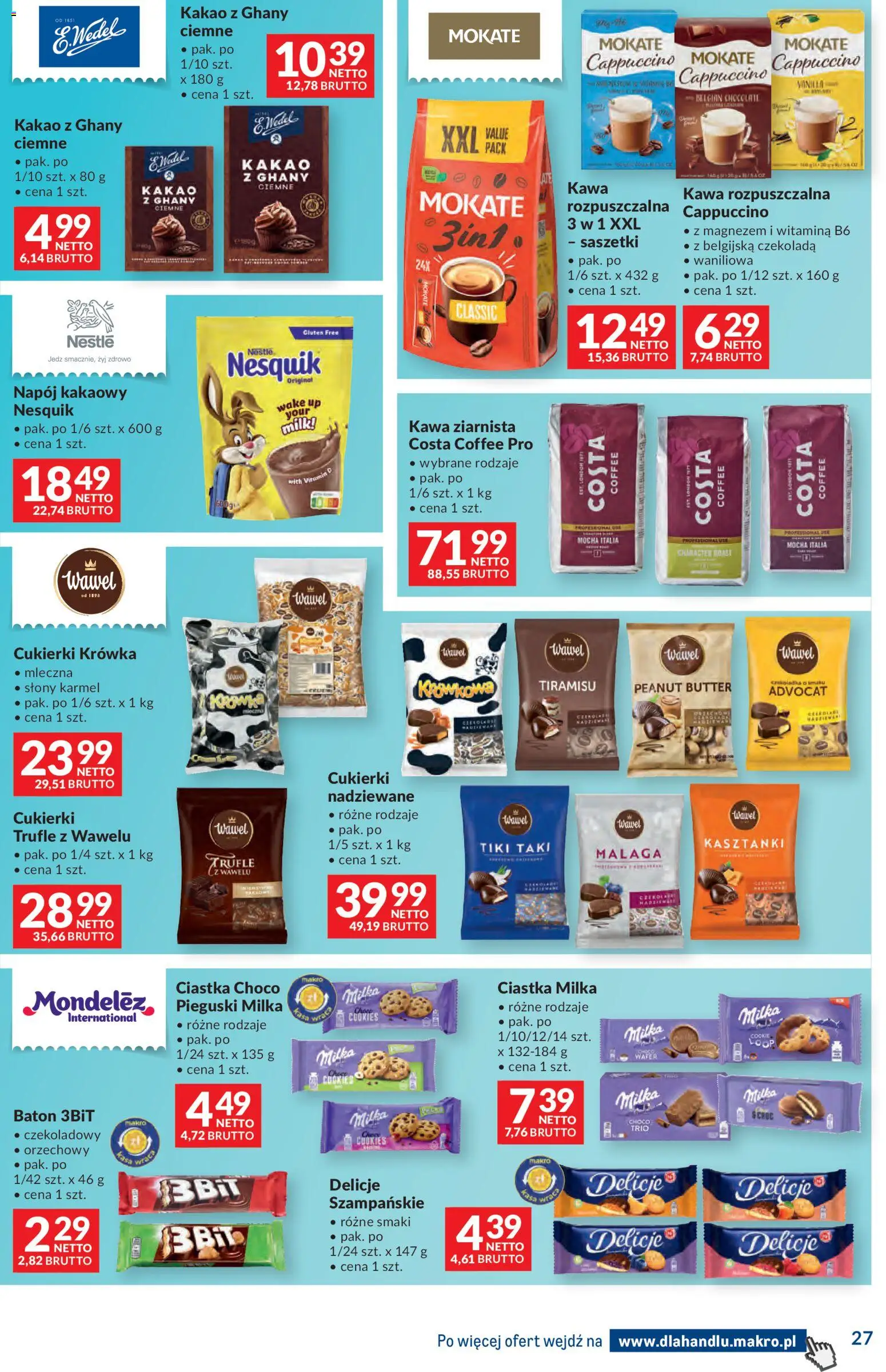 Makro gazetka - Dystrybucja do sklepów od 14.04.2026 | Strona: 27 | Produkty: Krowka, Cappuccino, Milka, Baton
