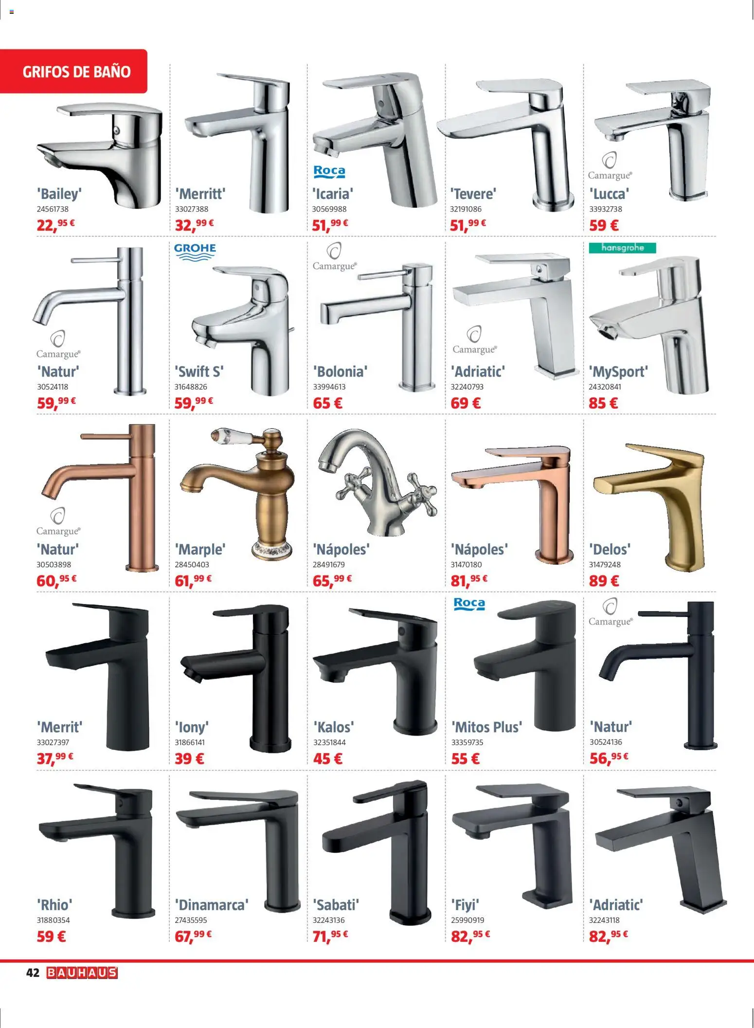 Bauhaus folleto Renueva │ válido desde el 02.03.2026 | Página: 42 | Productos: Baño