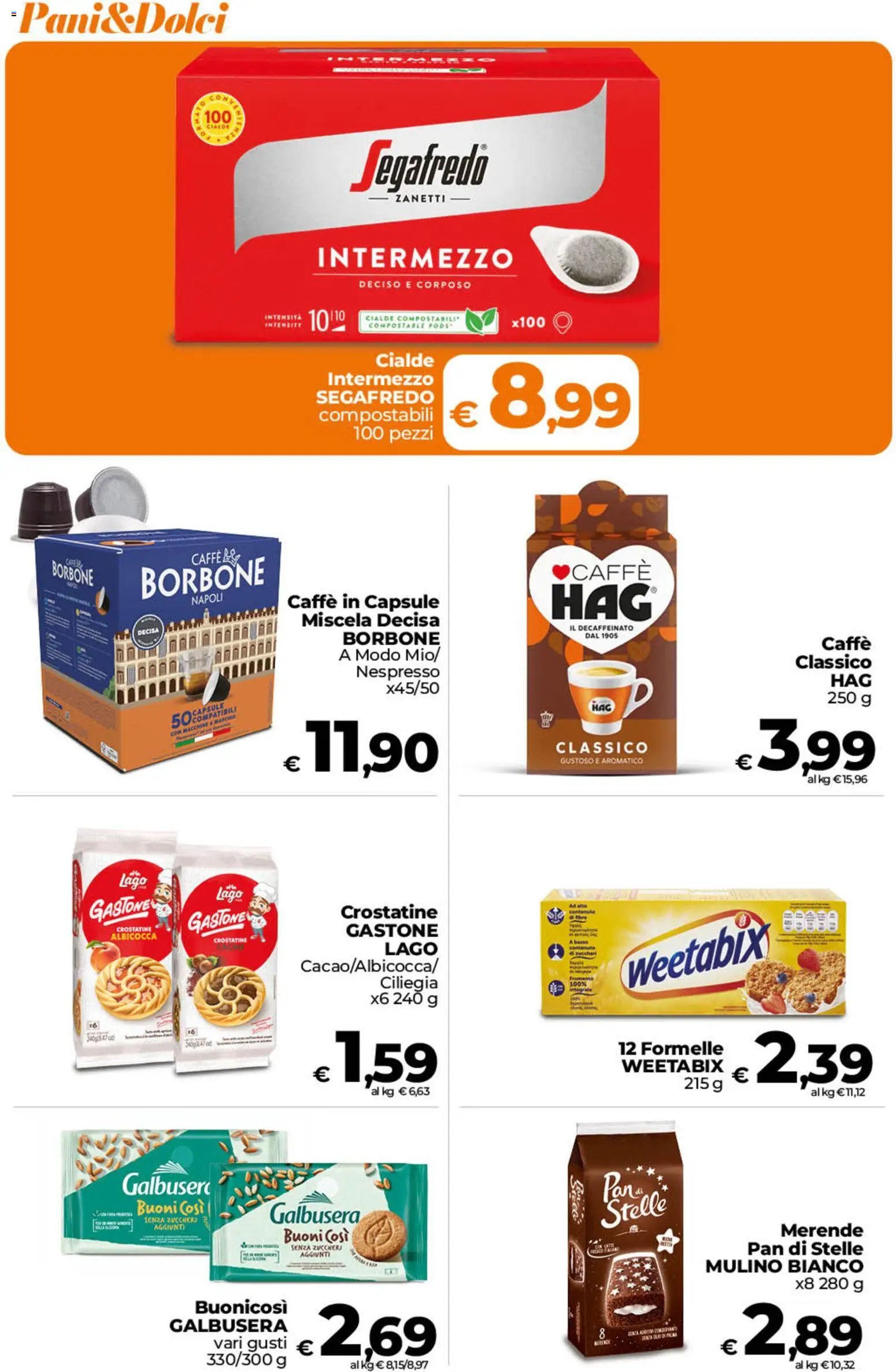 Volantino Ipercoop del 02/10/2026 | Pagina: 32 | Prodotti: Basso, Caffe in capsule, Cialde, Borbone