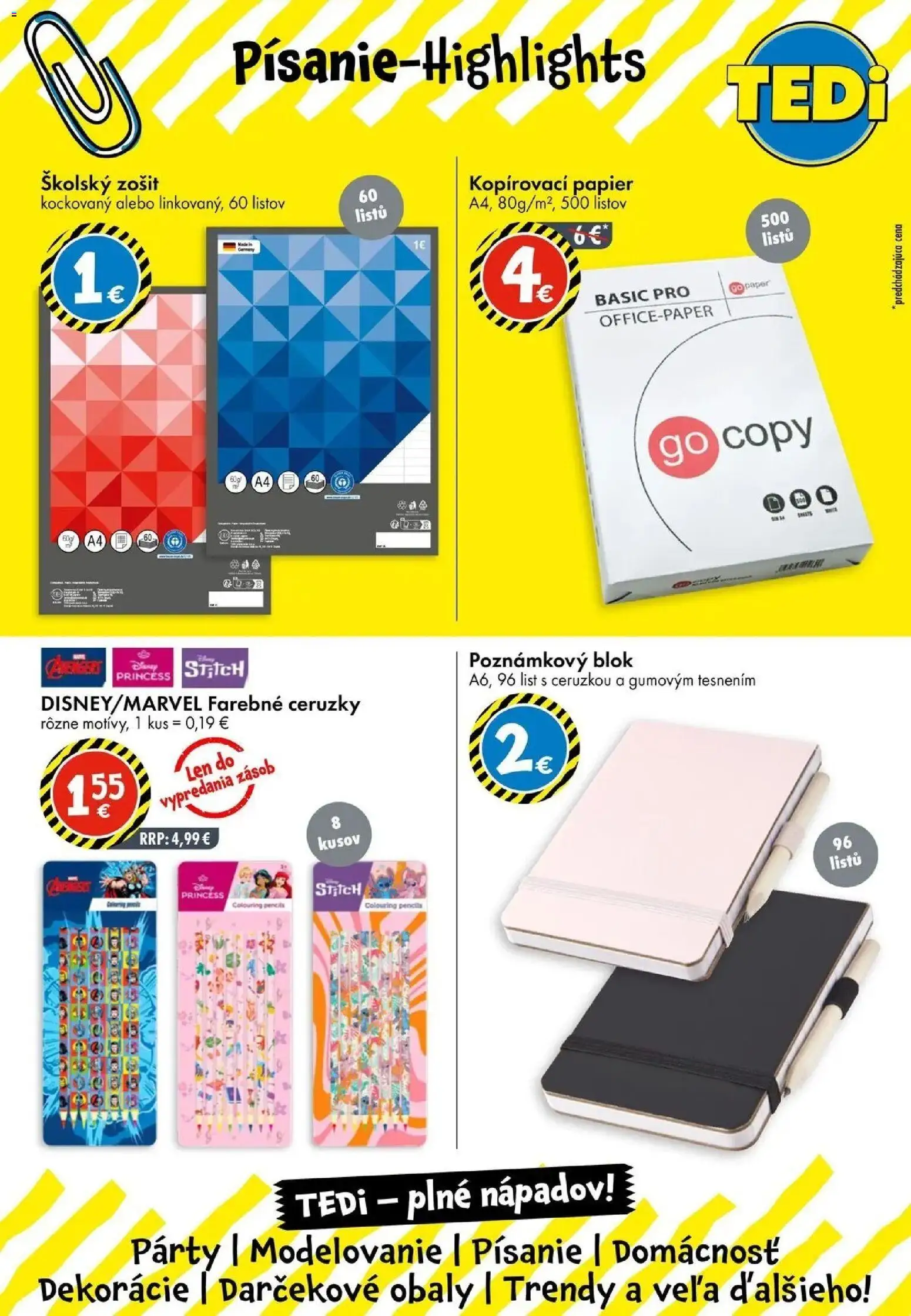 Nové TEDi akcie – leták je platný od 28.05.2026 | Strana: 10 | Produkty: Zošit