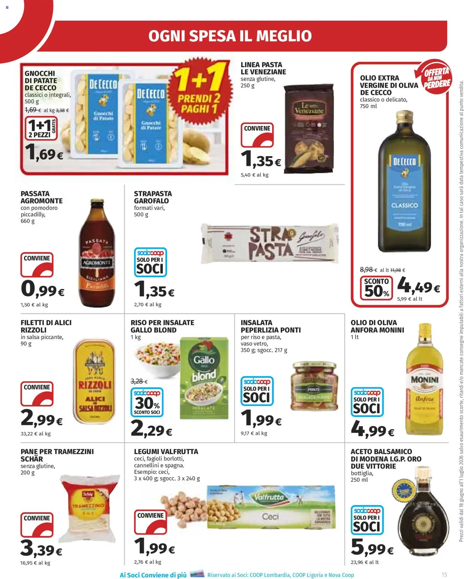 Volantino Ipercoop del 18.06.2026 | Pagina: 15 | Prodotti: Pane, Riso, Salsa, Vaso