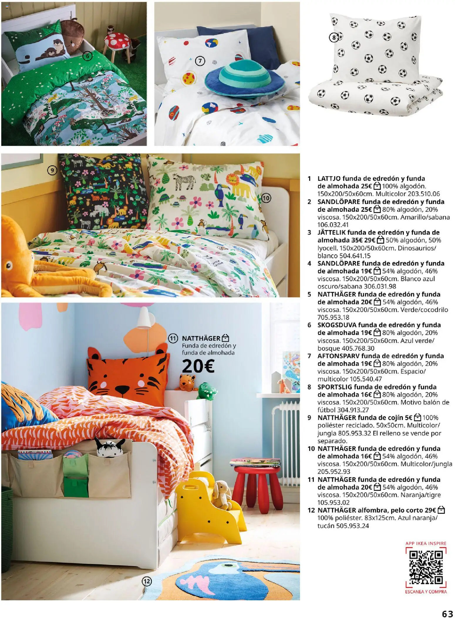 Catálogo IKEA Accesorios y decoración │ válido desde el 01/02/2026 | Página: 63 | Productos: Edredón, Funda, Funda de cojín, Almohada
