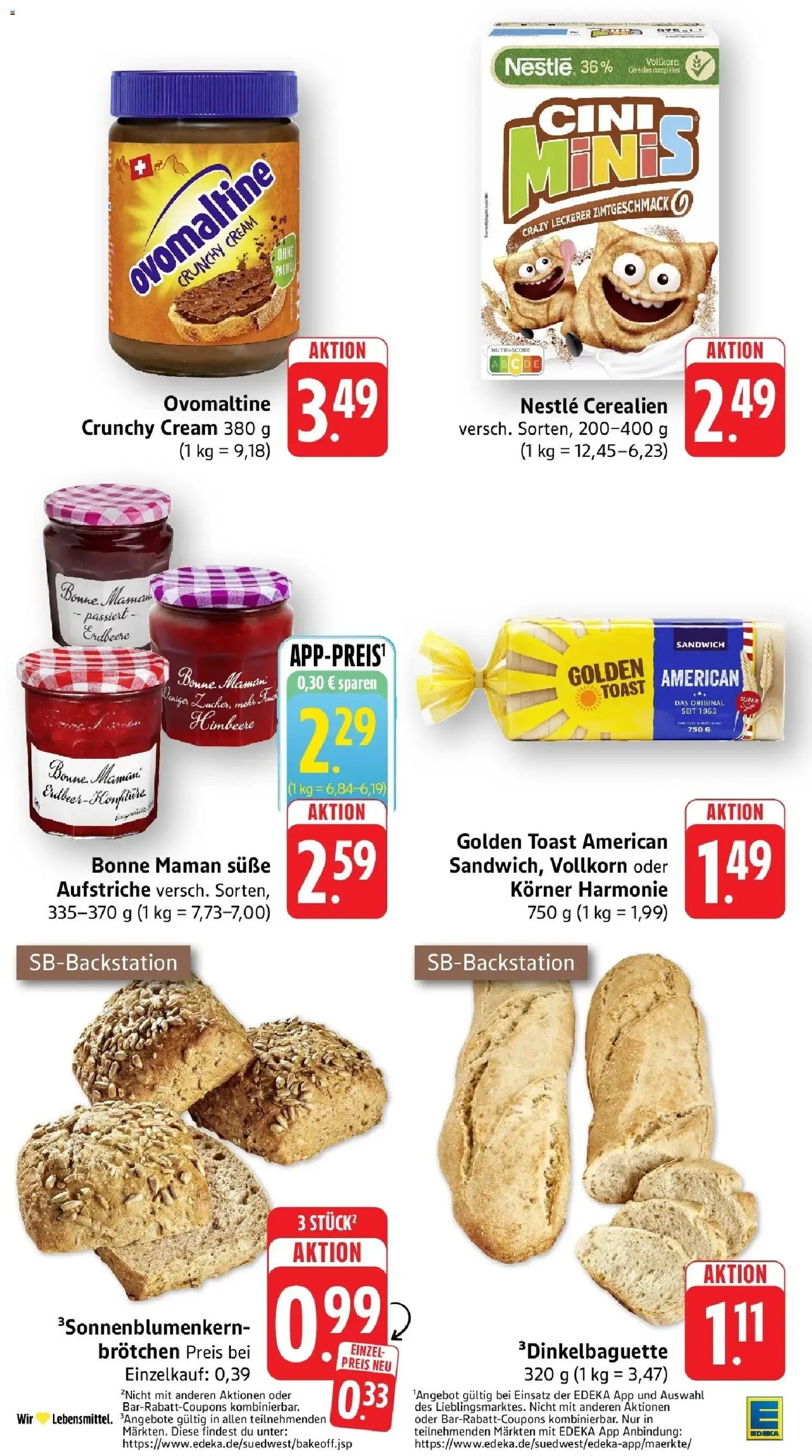 Edeka Prospekt Großostheim (ab 28.09.2026) » Angebote Online | Seite: 25 | Produkte: Ovomaltine, Himbeere, Bonne maman, Cini Minis