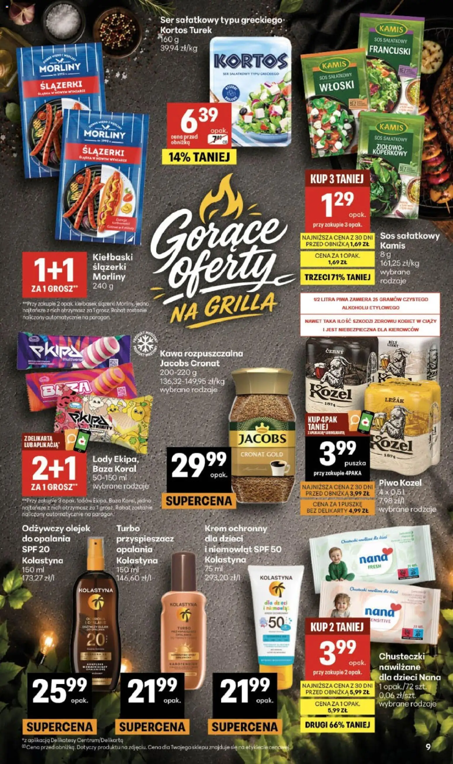 Delikatesy Centrum gazetka od 13.08.2026 | Strona: 9 | Produkty: Beza, Leżak, Kawa, Lody