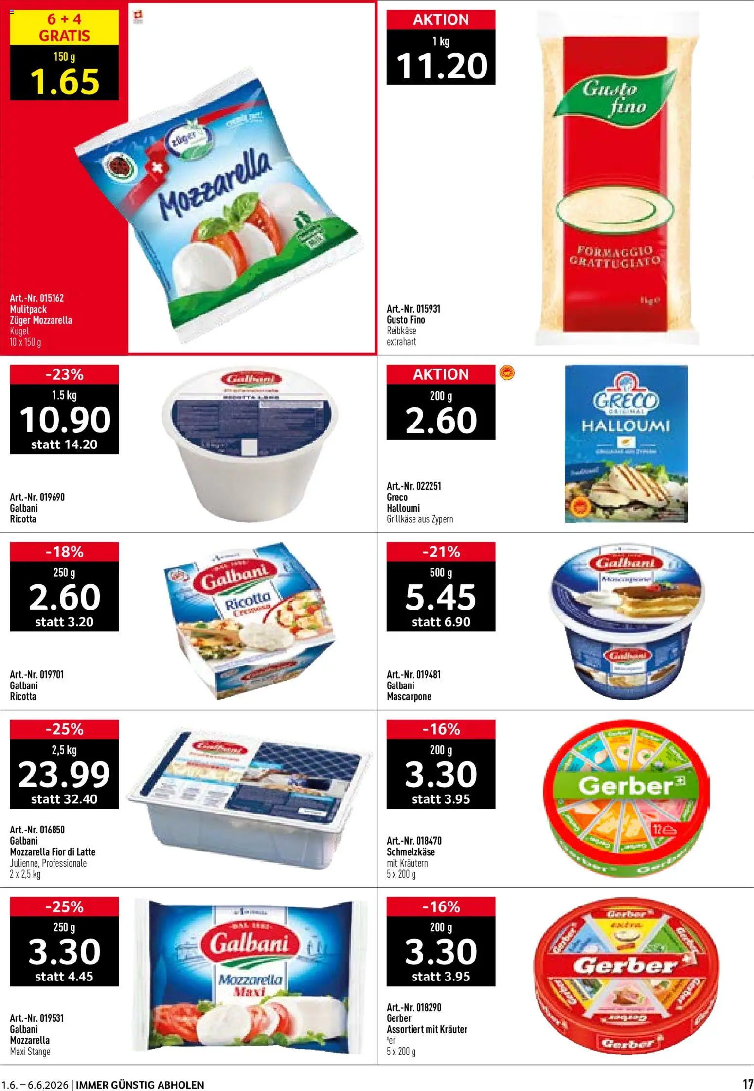 Prodega aktionen – gültig ab 01.06.2026 | Seite: 17 | Produkte: Mascarpone