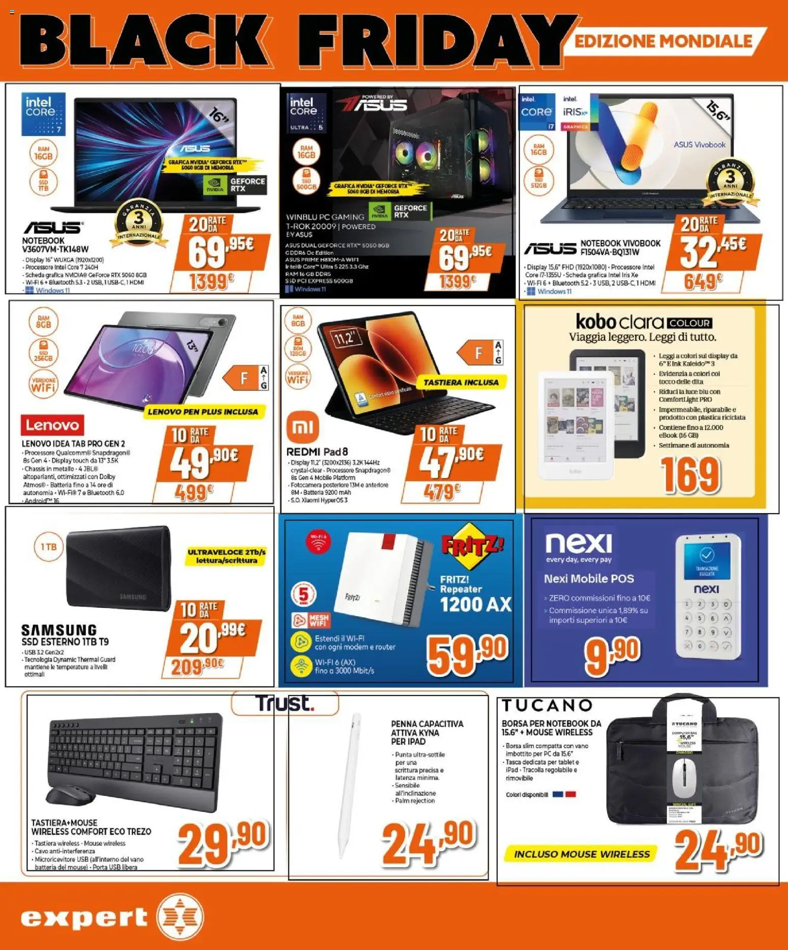 Volantino Expert del 02/07/2026 | Pagina: 19 | Prodotti: Notebook, PC, Cavo, Ipad