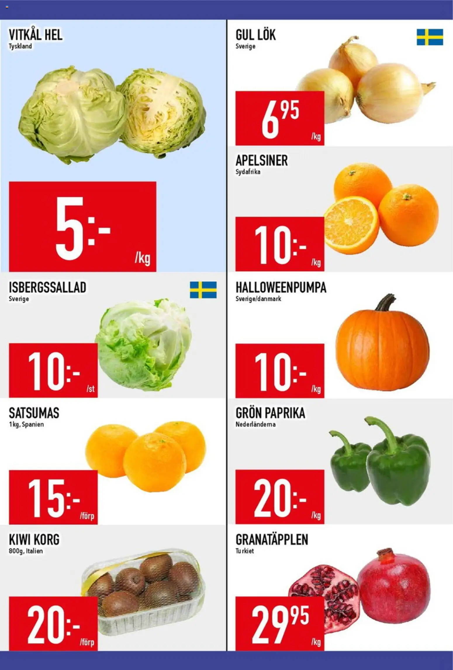 Matdax reklamblad aktuell från 26/10/2026 | Sida: 11 | Produkter: Korg, Apelsiner, Kiwi, Grön paprika