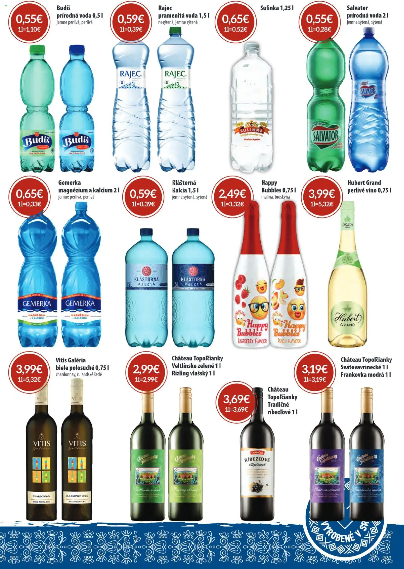 Nové Sintra akcie – leták je platný od 06.08.2026 | Strana: 7 | Produkty: Víno, Rajec, Voda, Gemerka