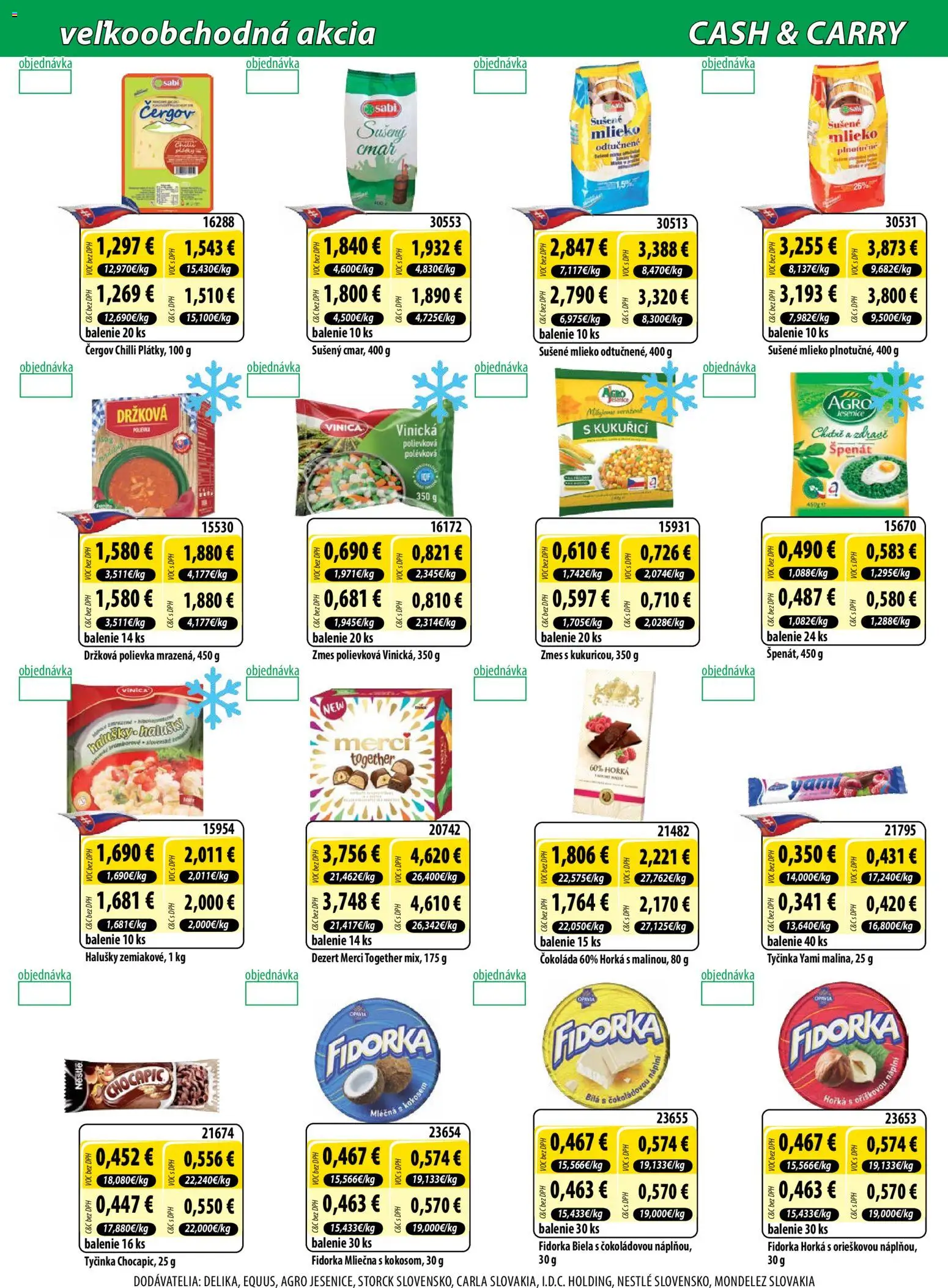 Nové Milk Agro akcie – leták je platný od 16.09.2026 | Strana: 3 | Produkty: Merci, Čokoláda, Dezert, Špenát