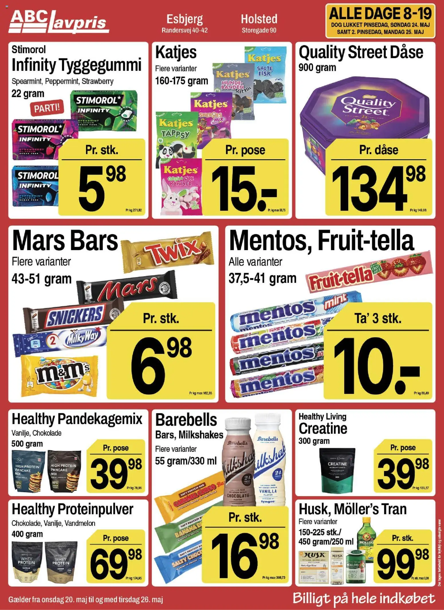 Abc Lavpris tilbudsavis – gyldig fra 20.05.2026 | Side: 13 | Produkter: Chokolade, Fisk, Vandmelon