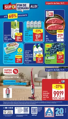 Pré-visualização NOVA AÇORES Leite Meio-gordo, Leite Meio-gordo válido de 06/07/2026 | Página: 34 | Produtos: Aspirador, Leite, Mirtilos, Gel de limpeza