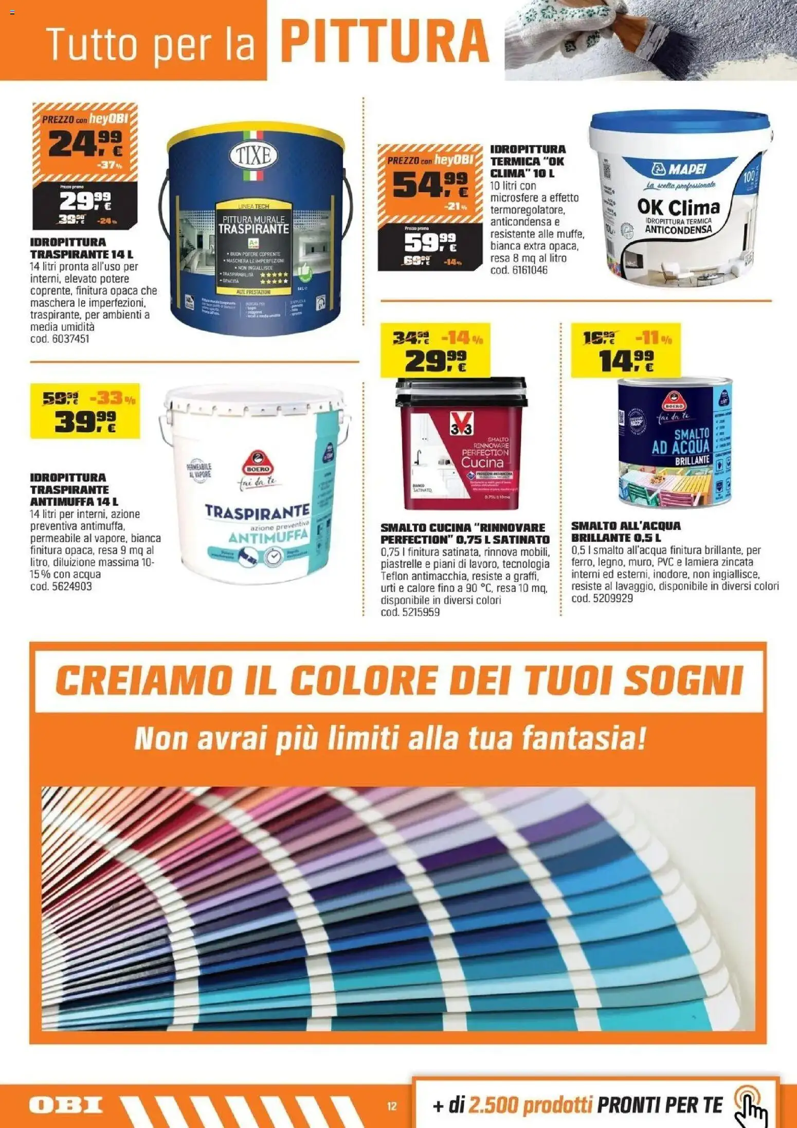 Nuovo OBI volantino attuale dal 15/10/2026 > offerte anteprima 🛍️ | Pagina: 12 | Prodotti: Maschera, Acqua, Piastrelle, Pittura