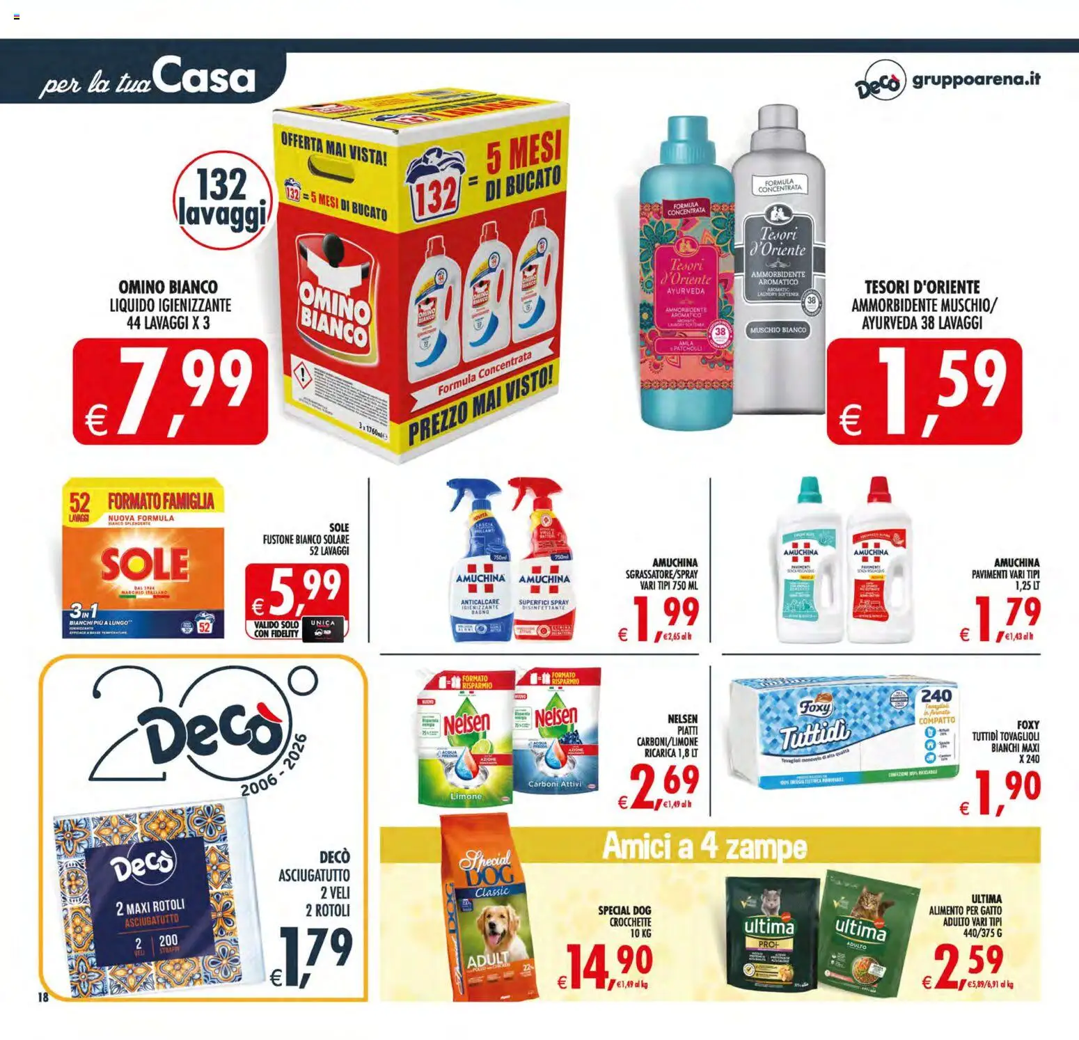 Volantino Decò del 21/08/2026 | Pagina: 23 | Prodotti: Piatti, Anticalcare, Crocchette, Bagno