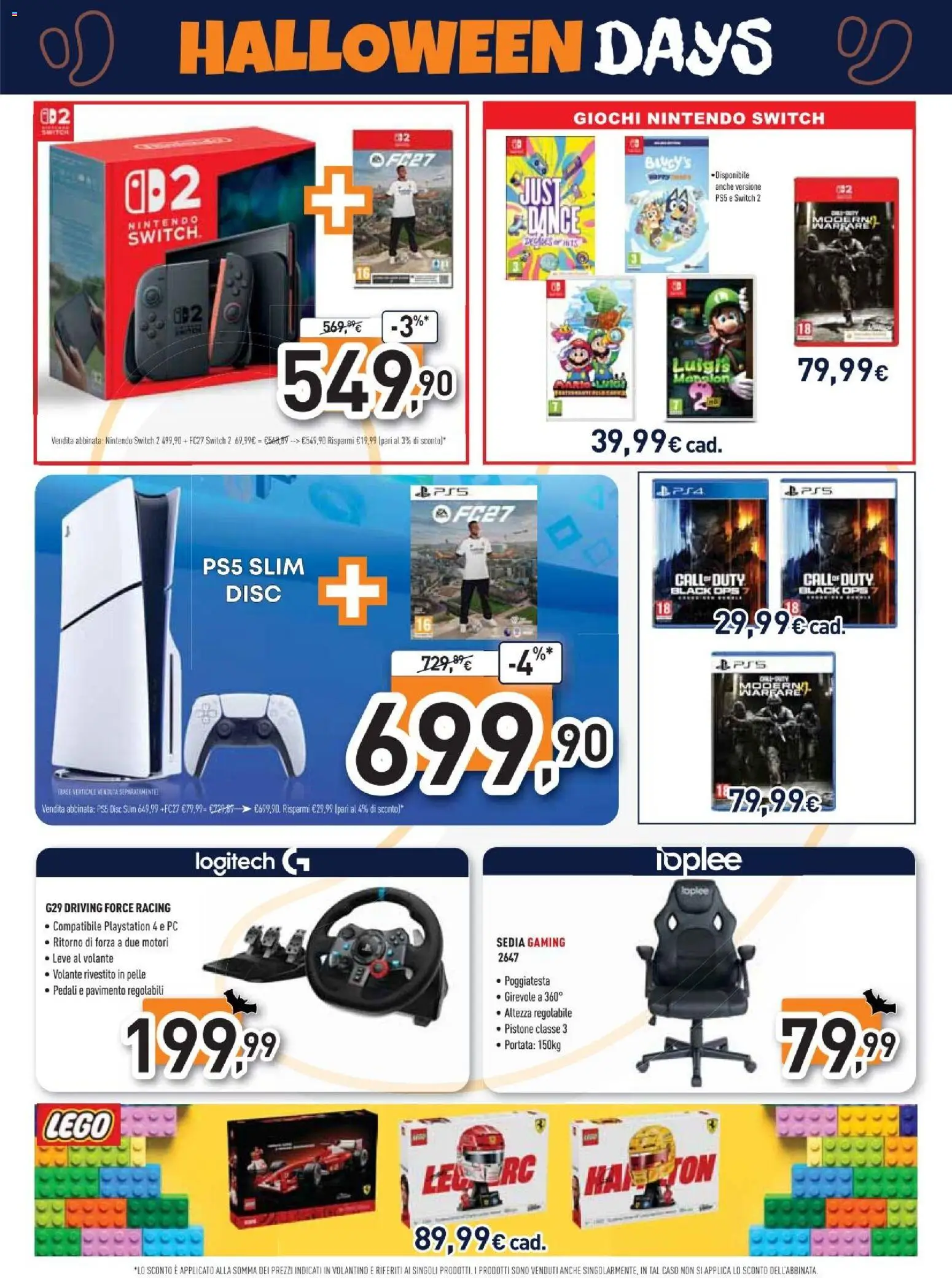 Volantino Unieuro del 30/10/2026 | Pagina: 20 | Prodotti: Pavimento, PC, Sedia, LEGO