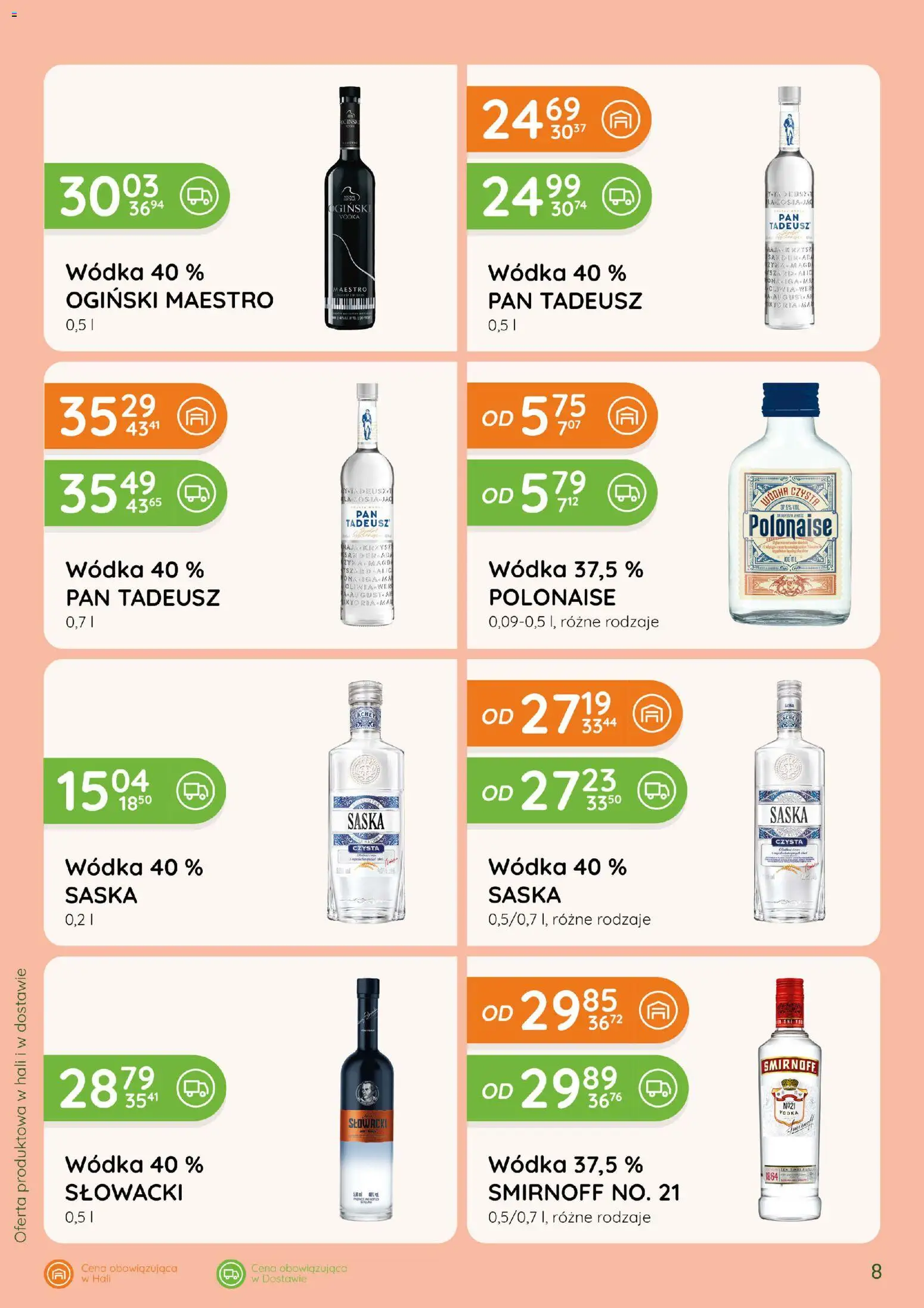 Eurocash gazetka - Katalog Alkoholowy od 01.10.2026 | Strona: 8 | Produkty: Ogiński, Vodka, Ryba, Wódka