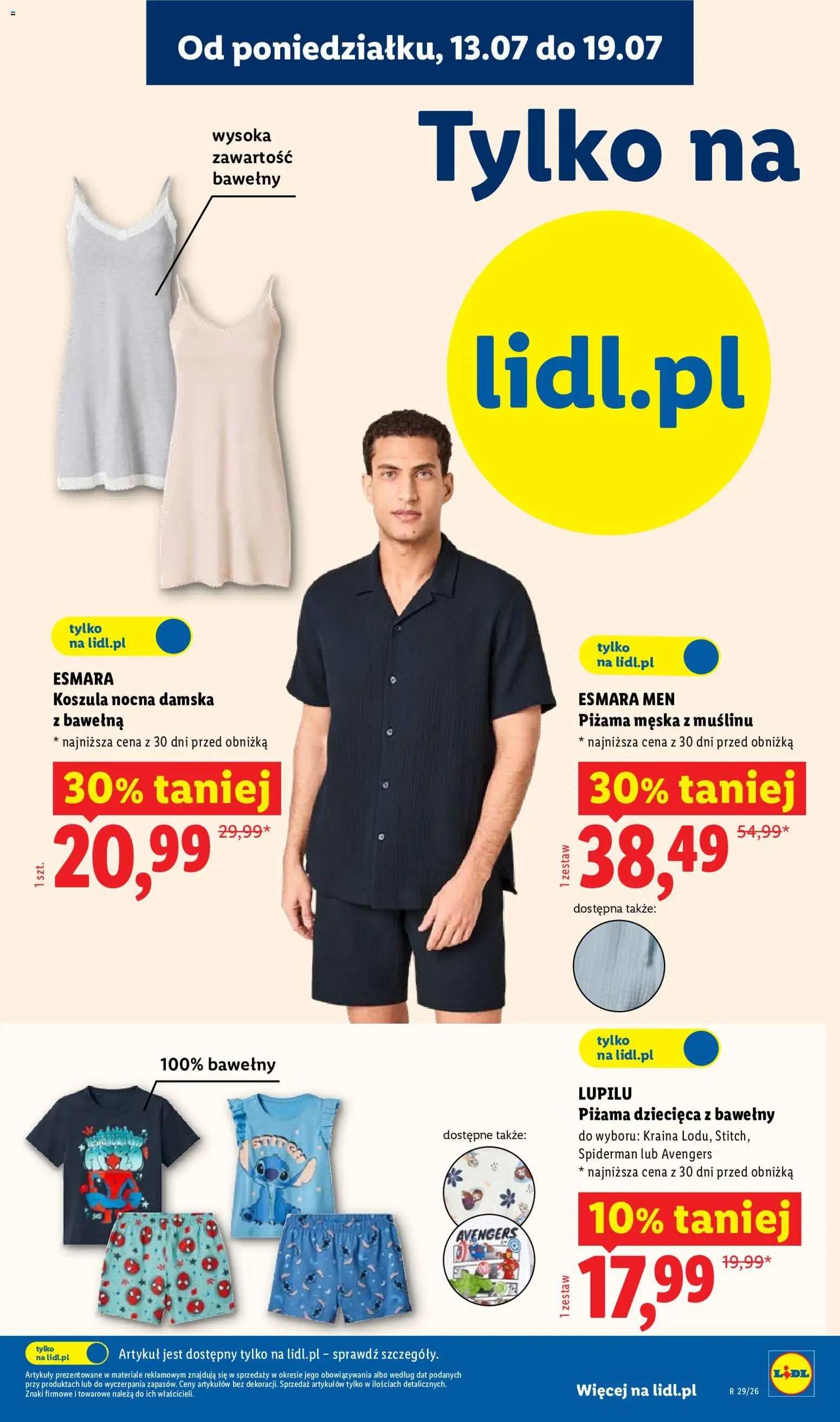 Lidl Katalog od 13.07.2026 | Strona: 23 | Produkty: Koszula, Piżama