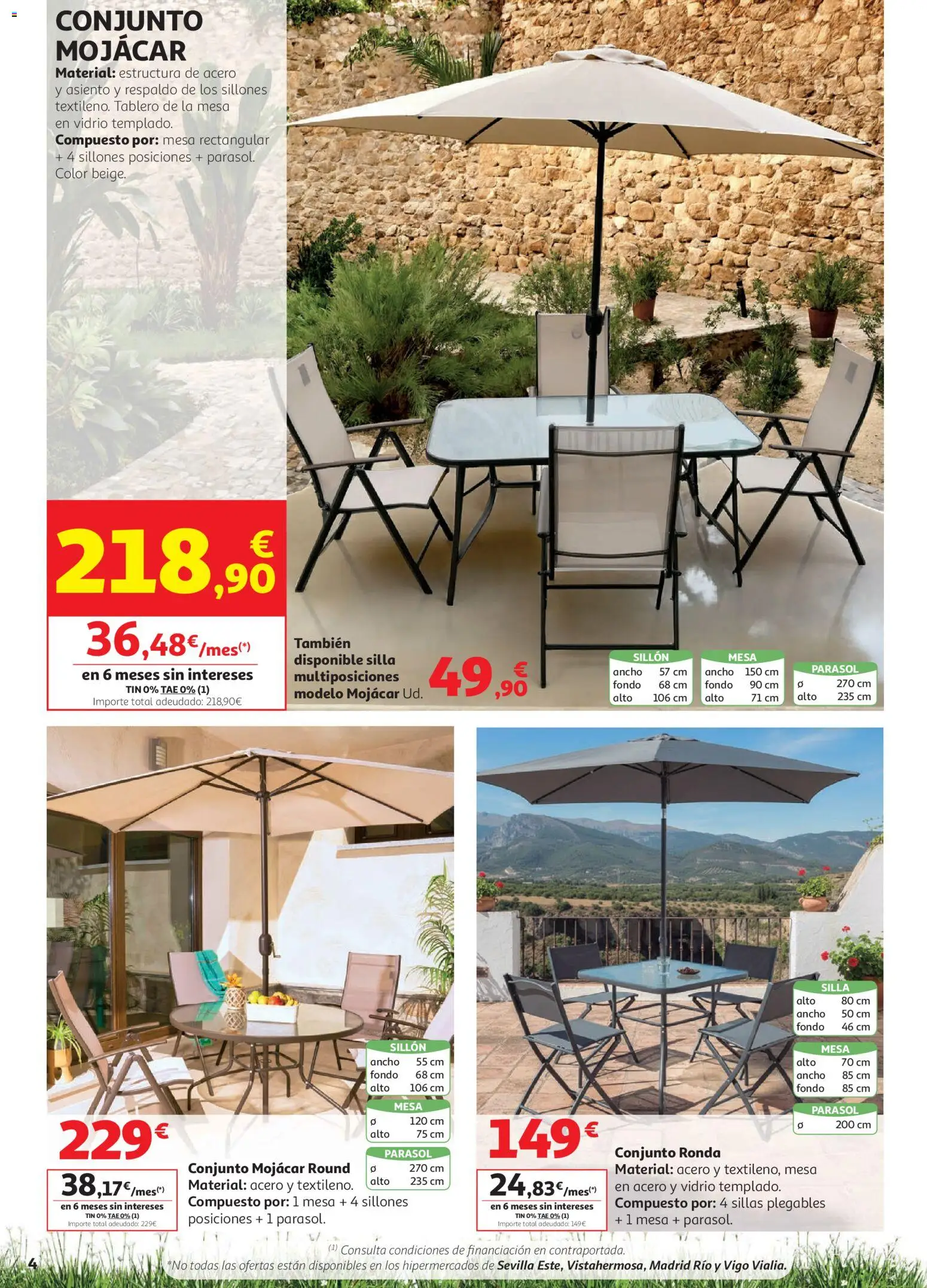 Alcampo Aire Libre HG Cat │ válido desde el 05.05.2026 | Página: 4 | Productos: Sillón, Mesa, Silla