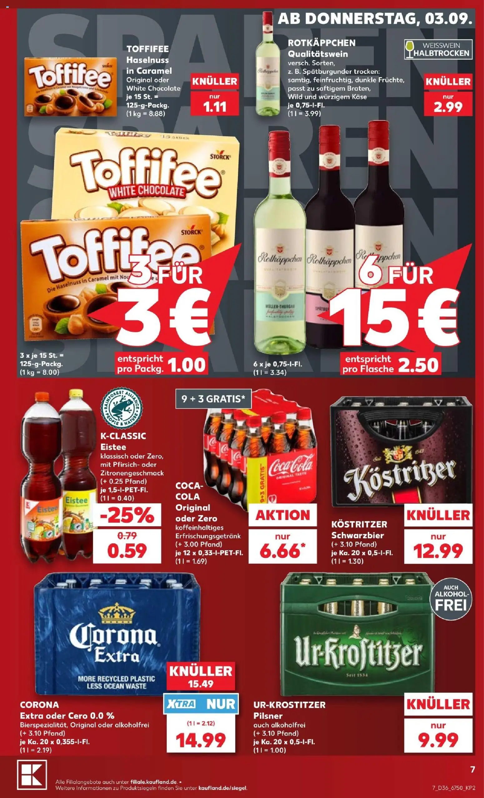 Kaufland Prospekt Potsdam – gültig ab 03.09.2026 | Seite: 7 | Produkte: Maggi, Käse, Gerichte, Pasta